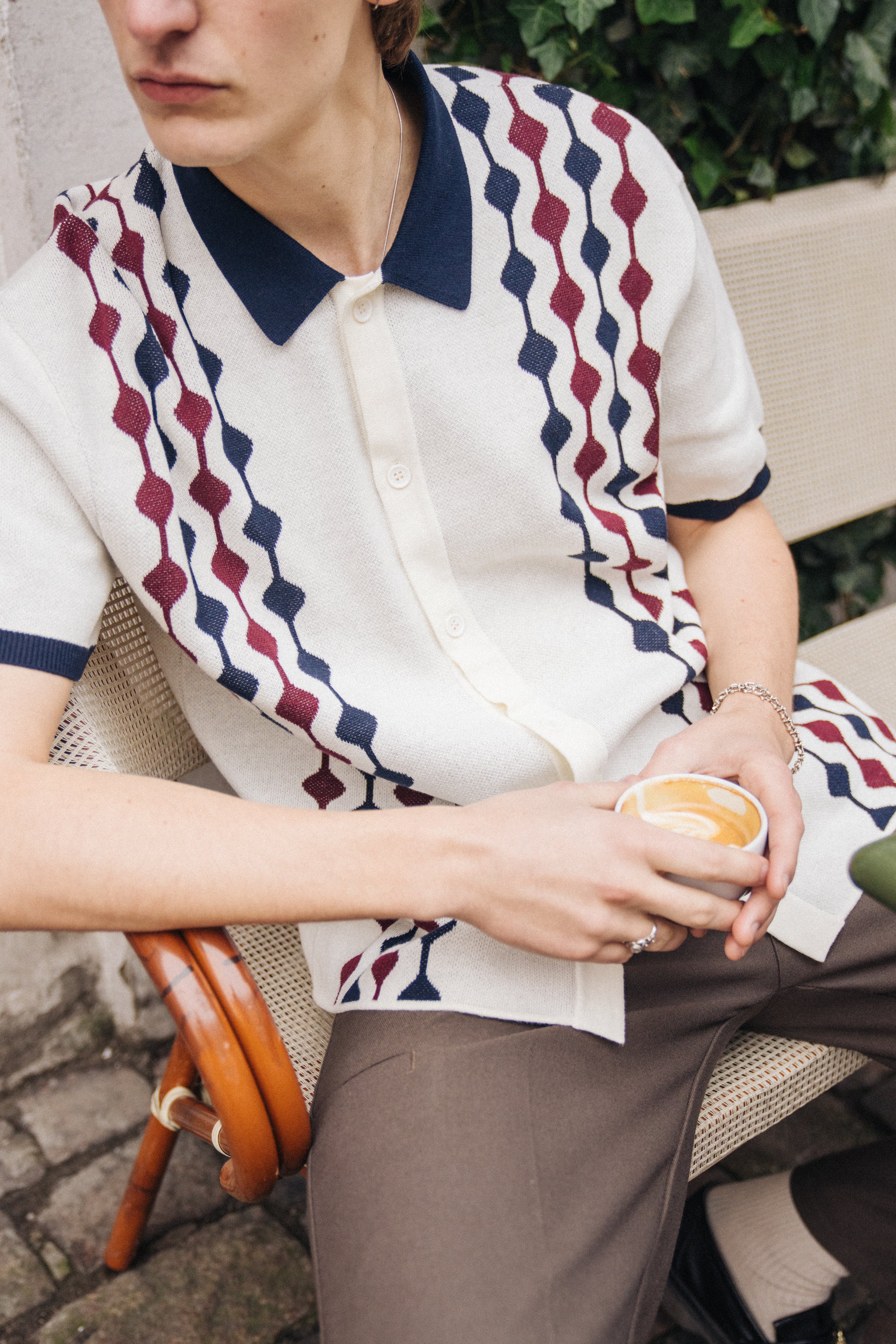 ABBEY KNIT POLO - ECRU - Image 2