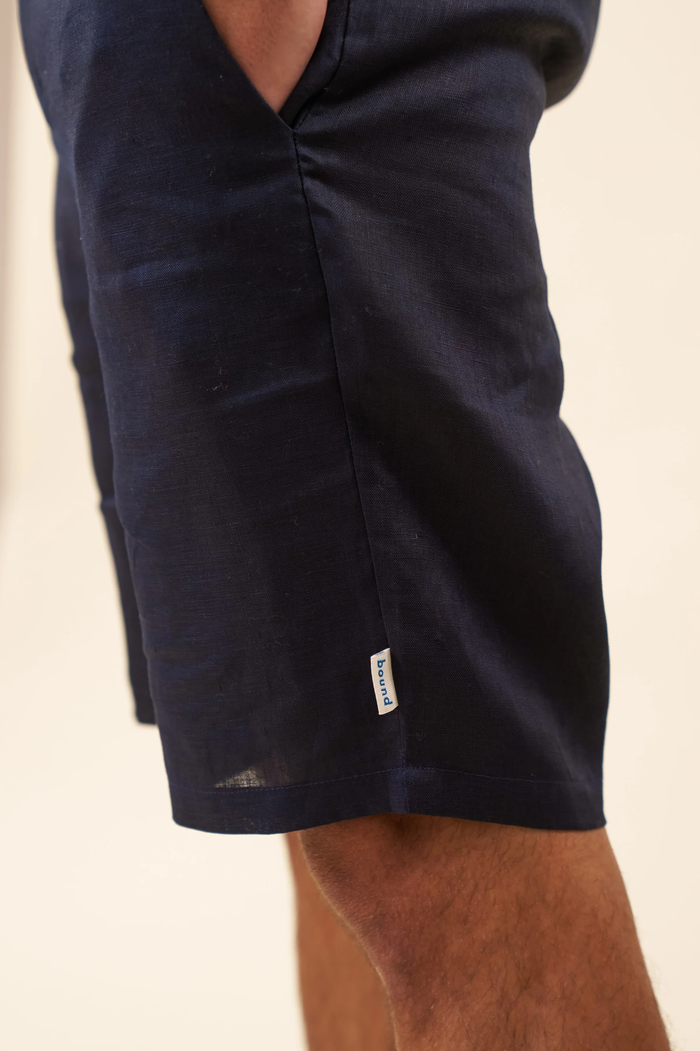 ALFAMA LINEN SHORTS - NAVY - Image 7