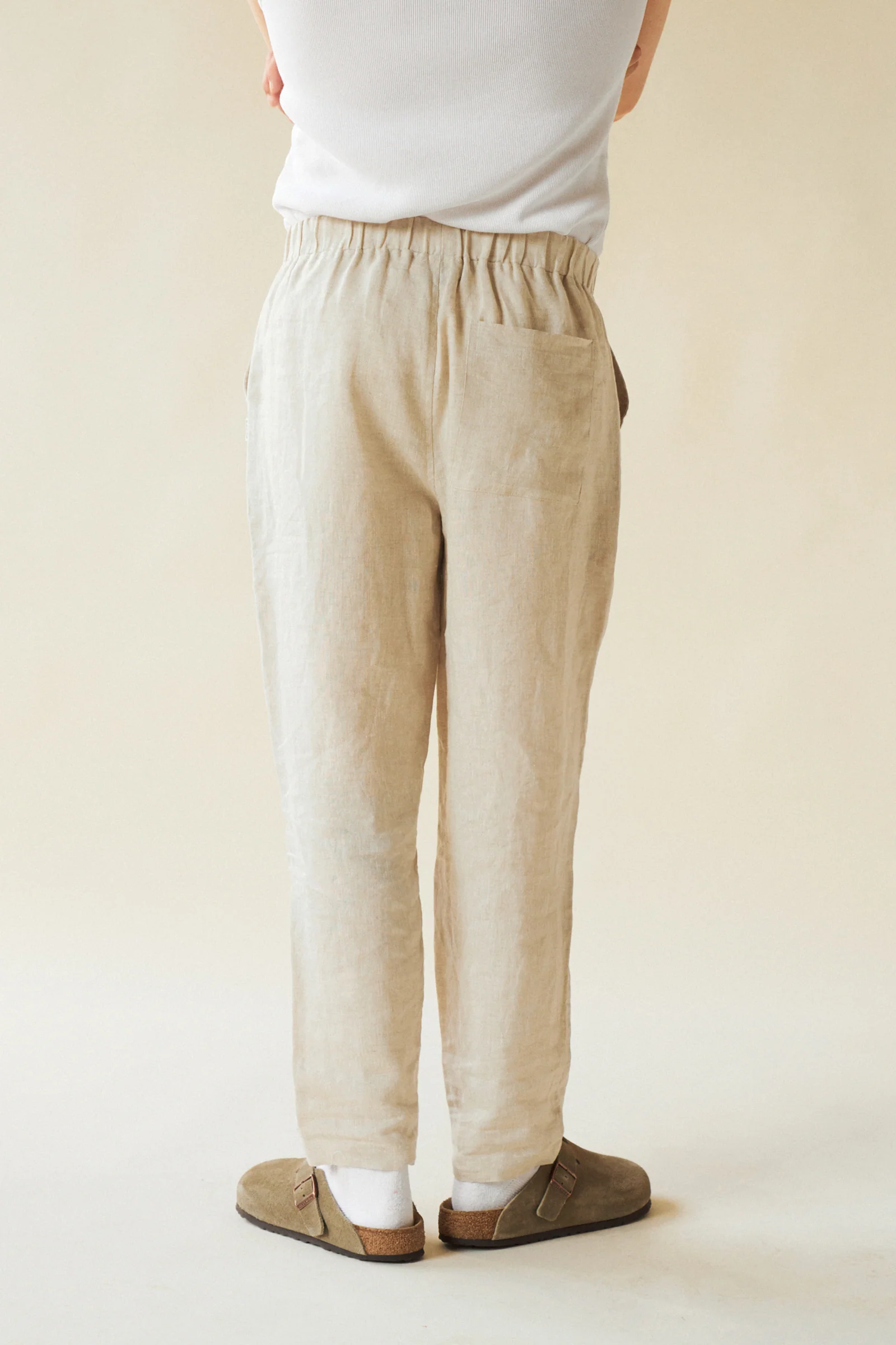 ALFAMA LINEN TROUSERS - SAND - Image 3