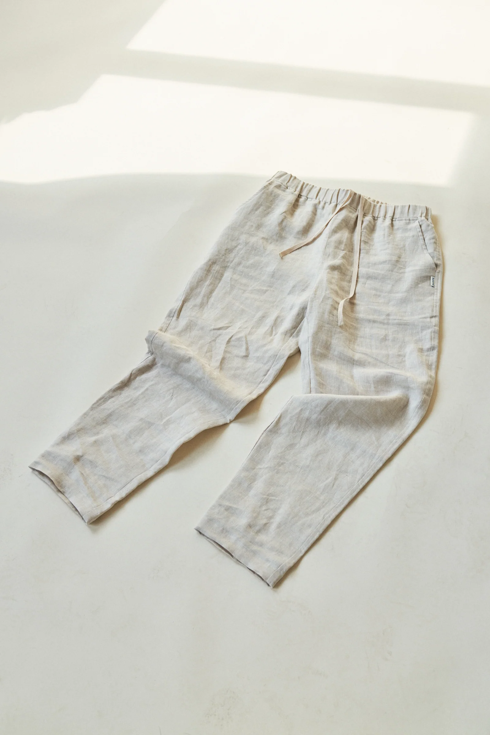 ALFAMA LINEN TROUSERS - SAND - Image 7