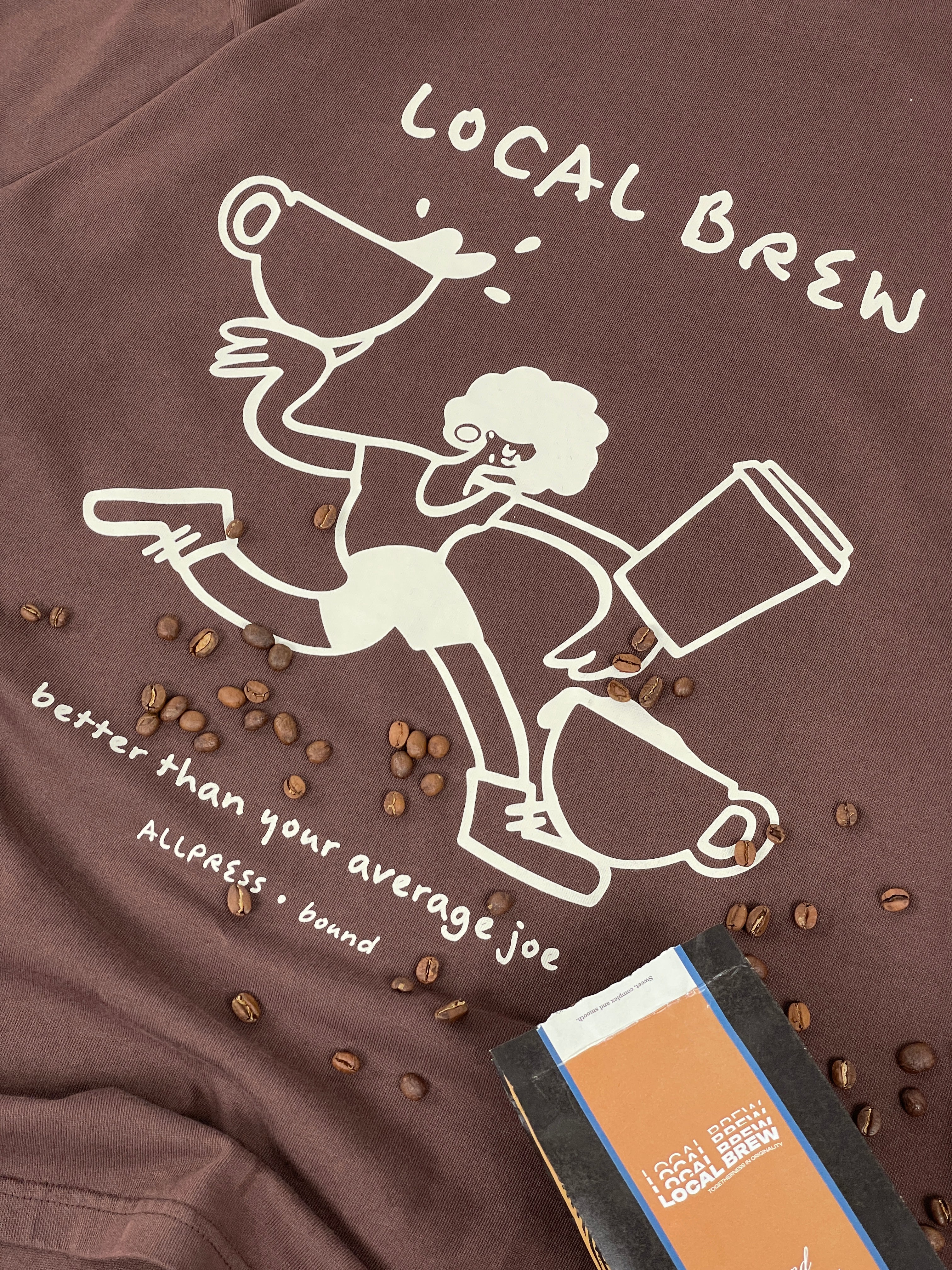 ALLPRESS X BOUND 'CUP OF JOE' TEE - ESPRESSO BROWN - Image 8