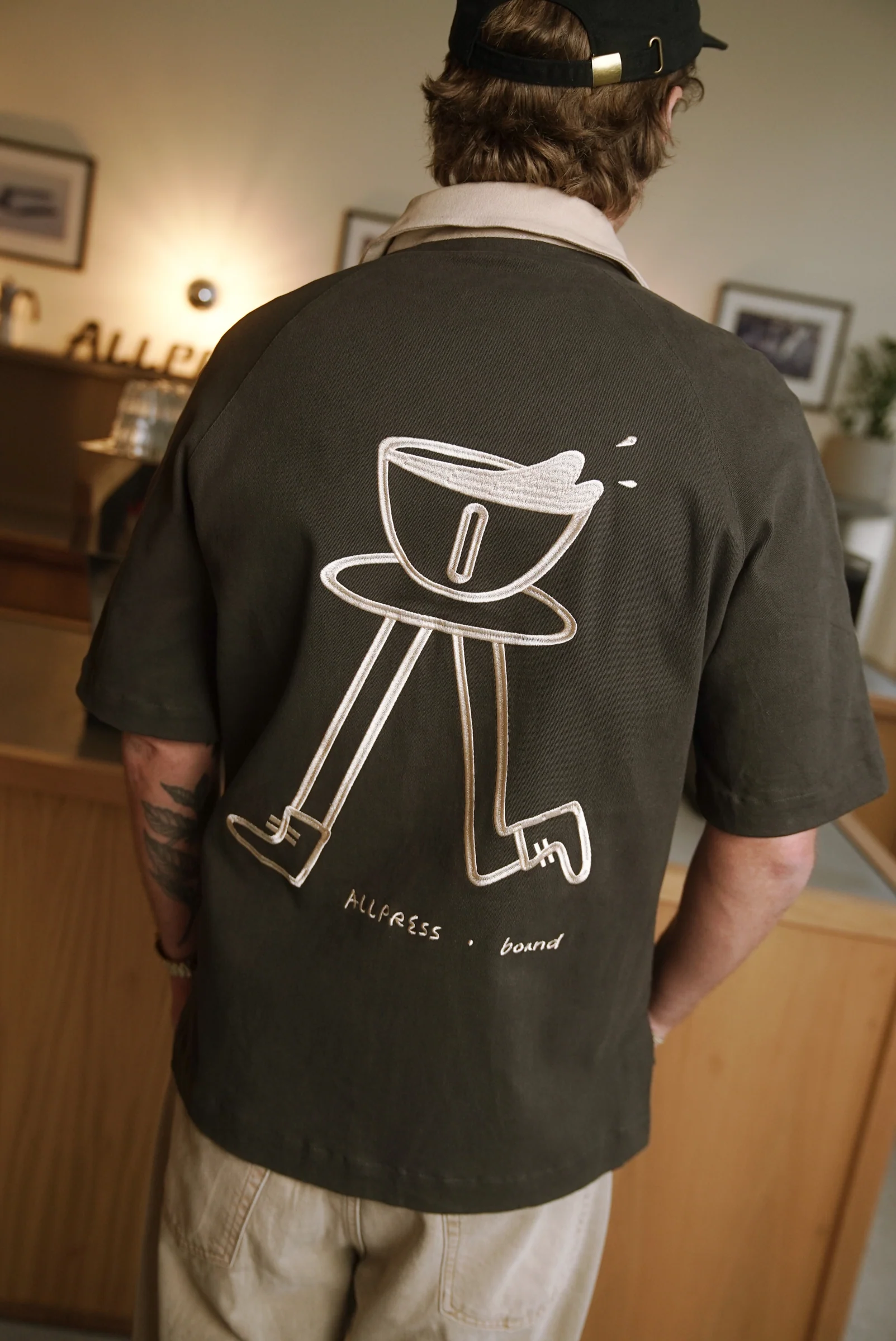 ALLPRESS X BOUND 'JOE' HEAVY CANVAS BOWLING SHIRT - Image 2