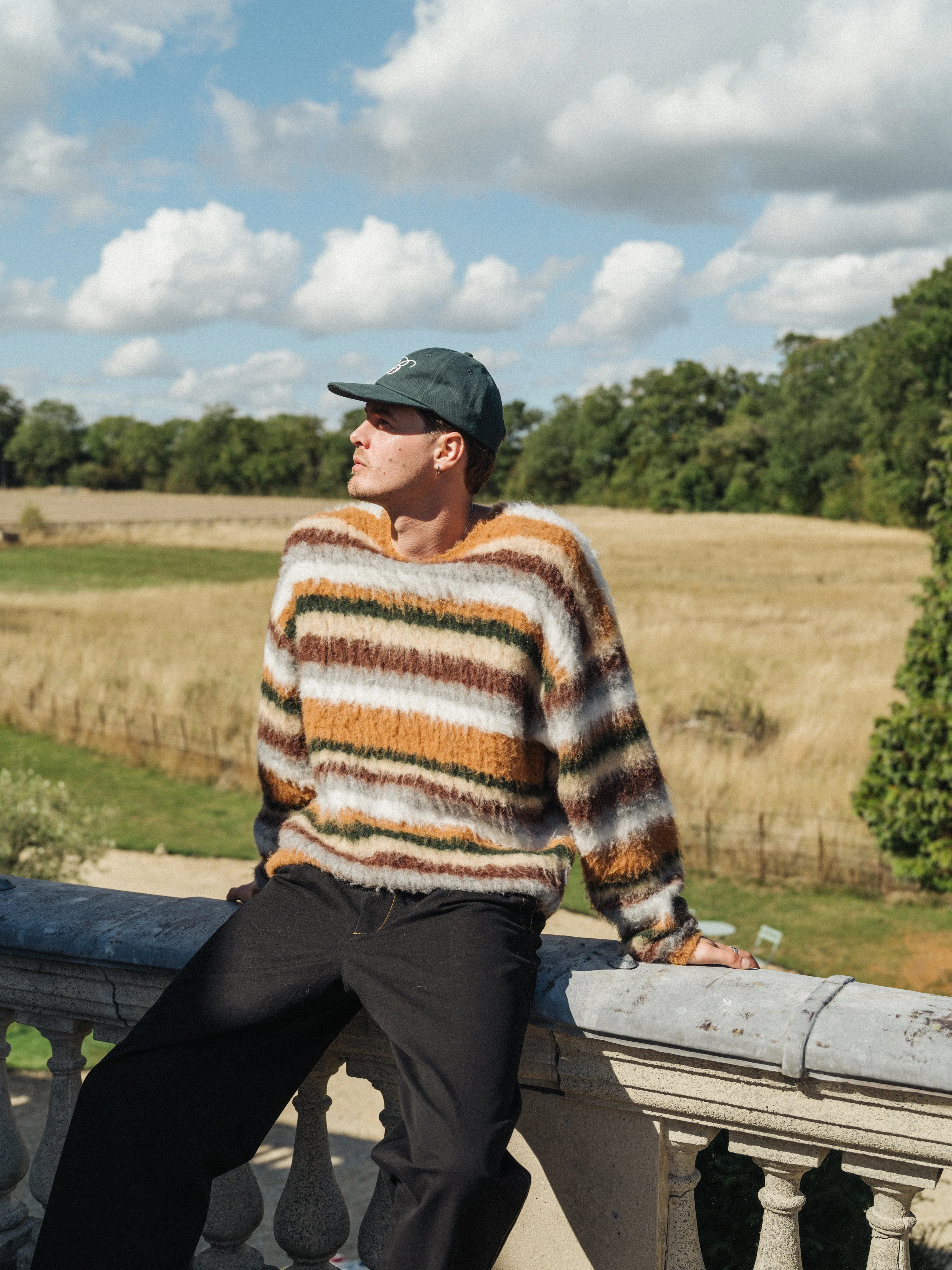 ALPACA BRUSHED STRIPE SWEAT - Image 2