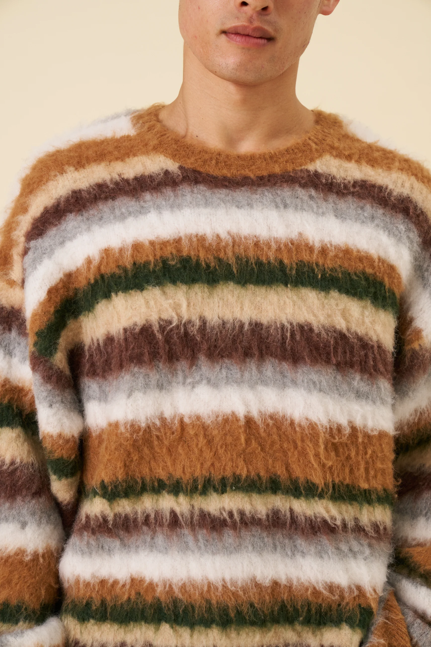 ALPACA BRUSHED STRIPE SWEAT - Image 4