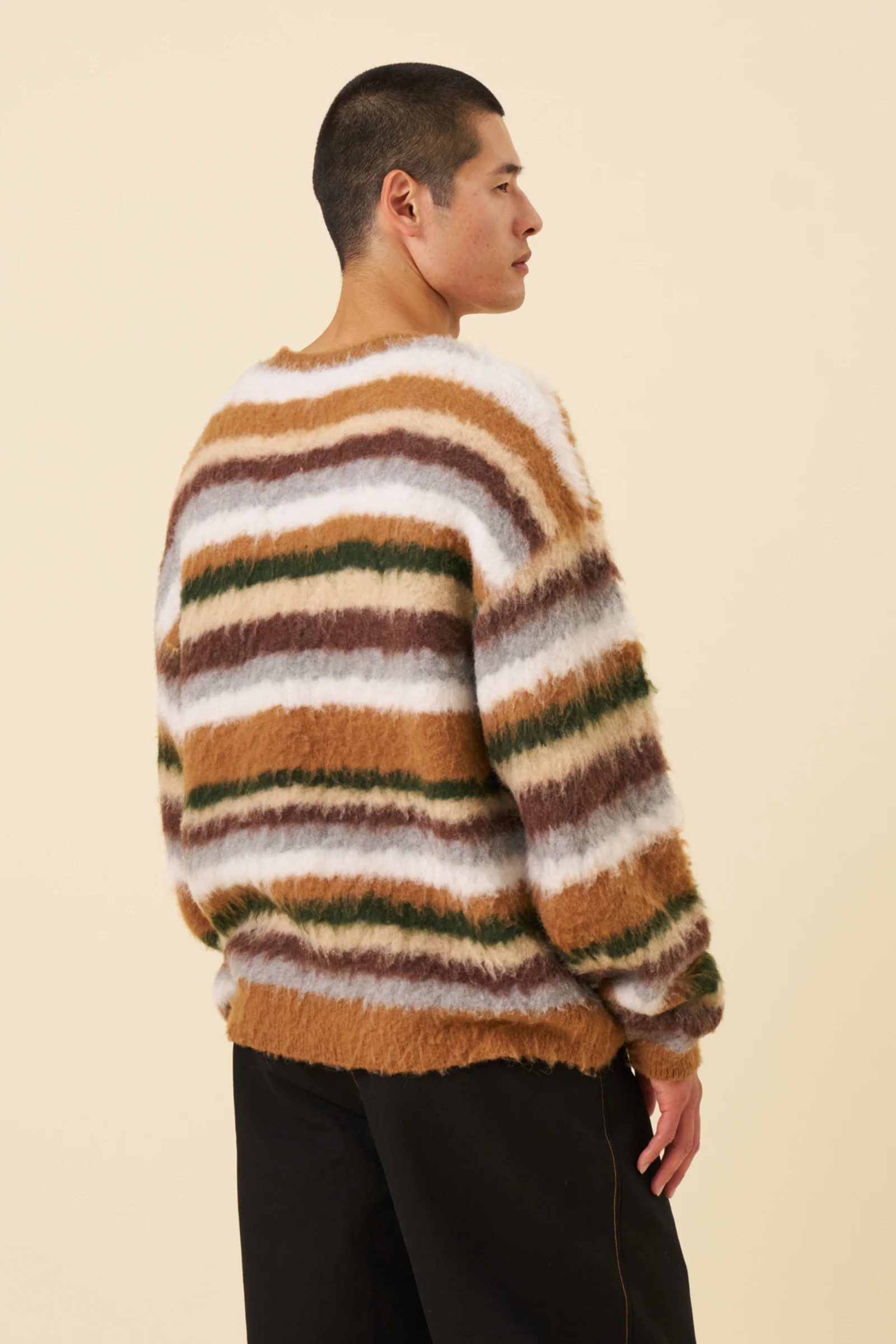 ALPACA BRUSHED STRIPE SWEAT - Image 6
