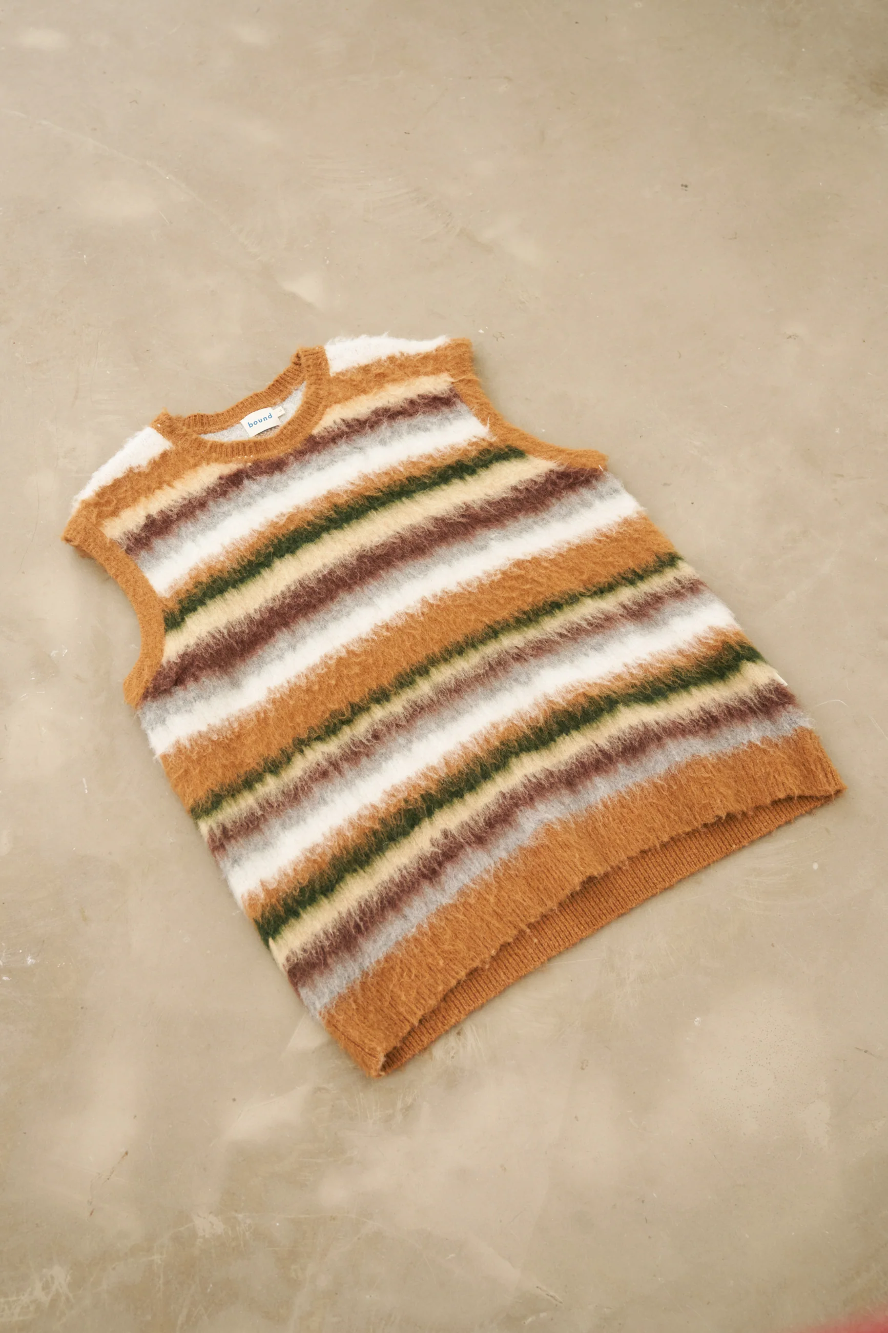 ALPACA BRUSHED STRIPE VEST - Image 8