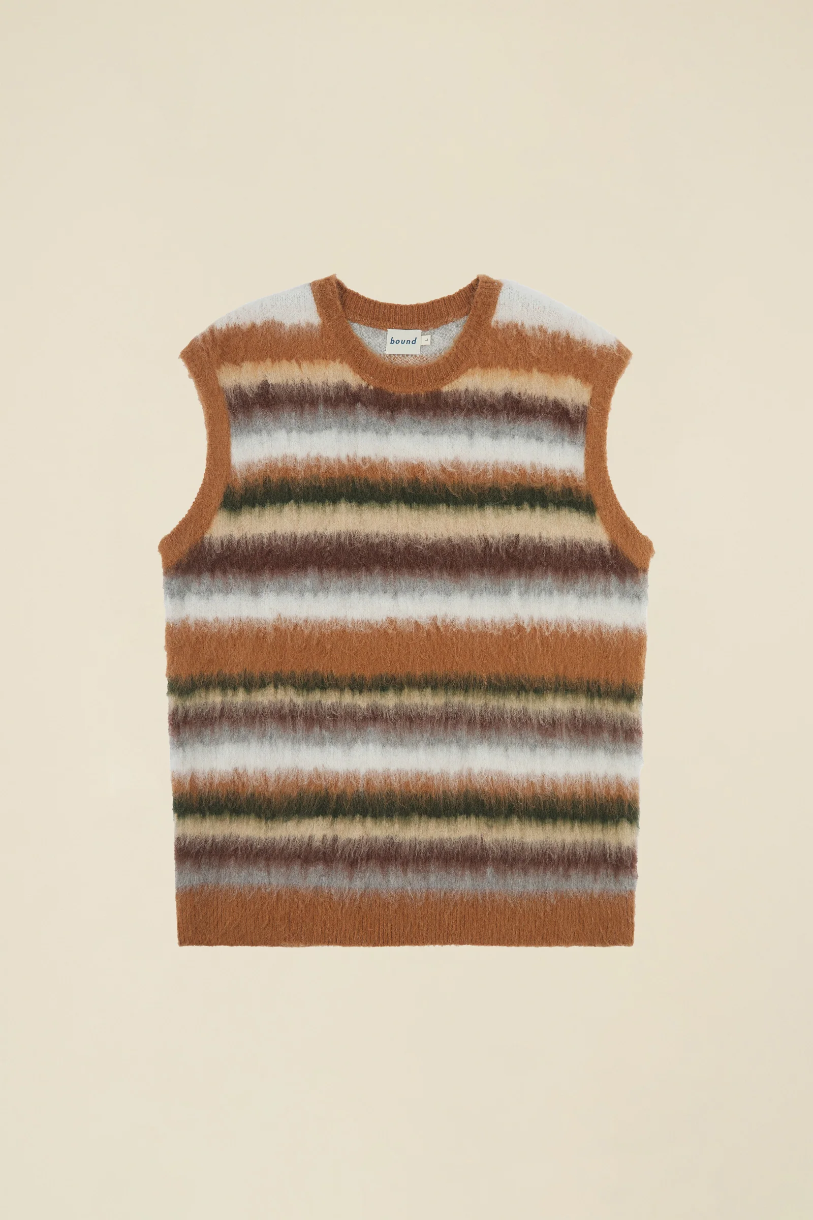 ALPACA BRUSHED STRIPE VEST - Image 9