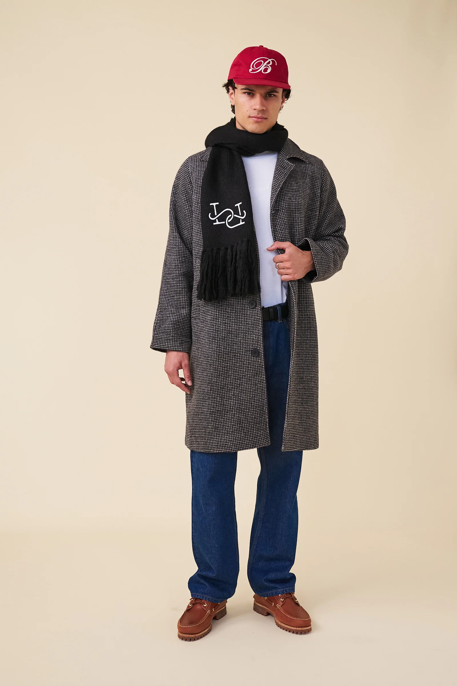 ALPACA LINK SCARF - BLACK - Image 5