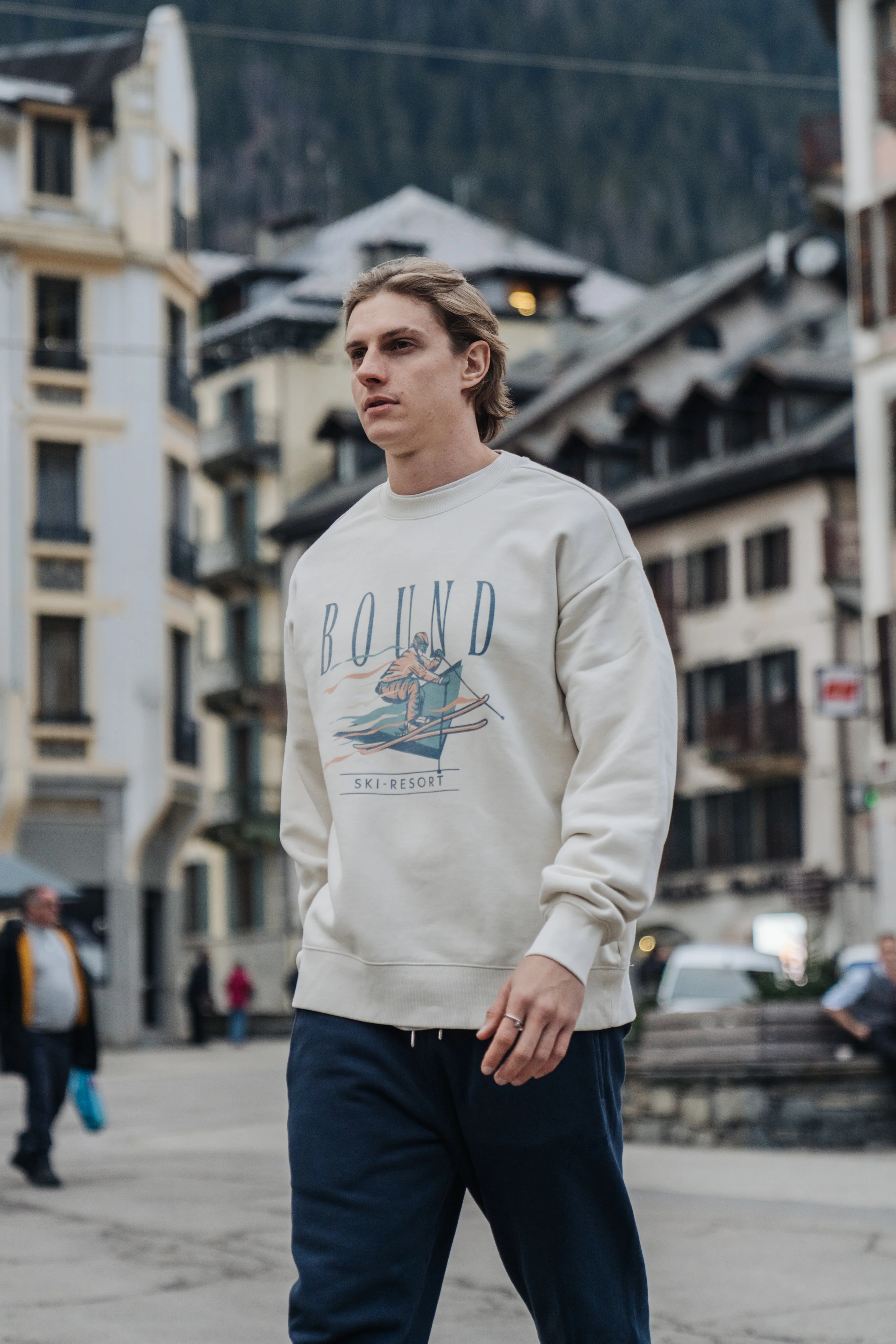 ALPINE RETRO WASHED SWEATER - CREAM - Image 2