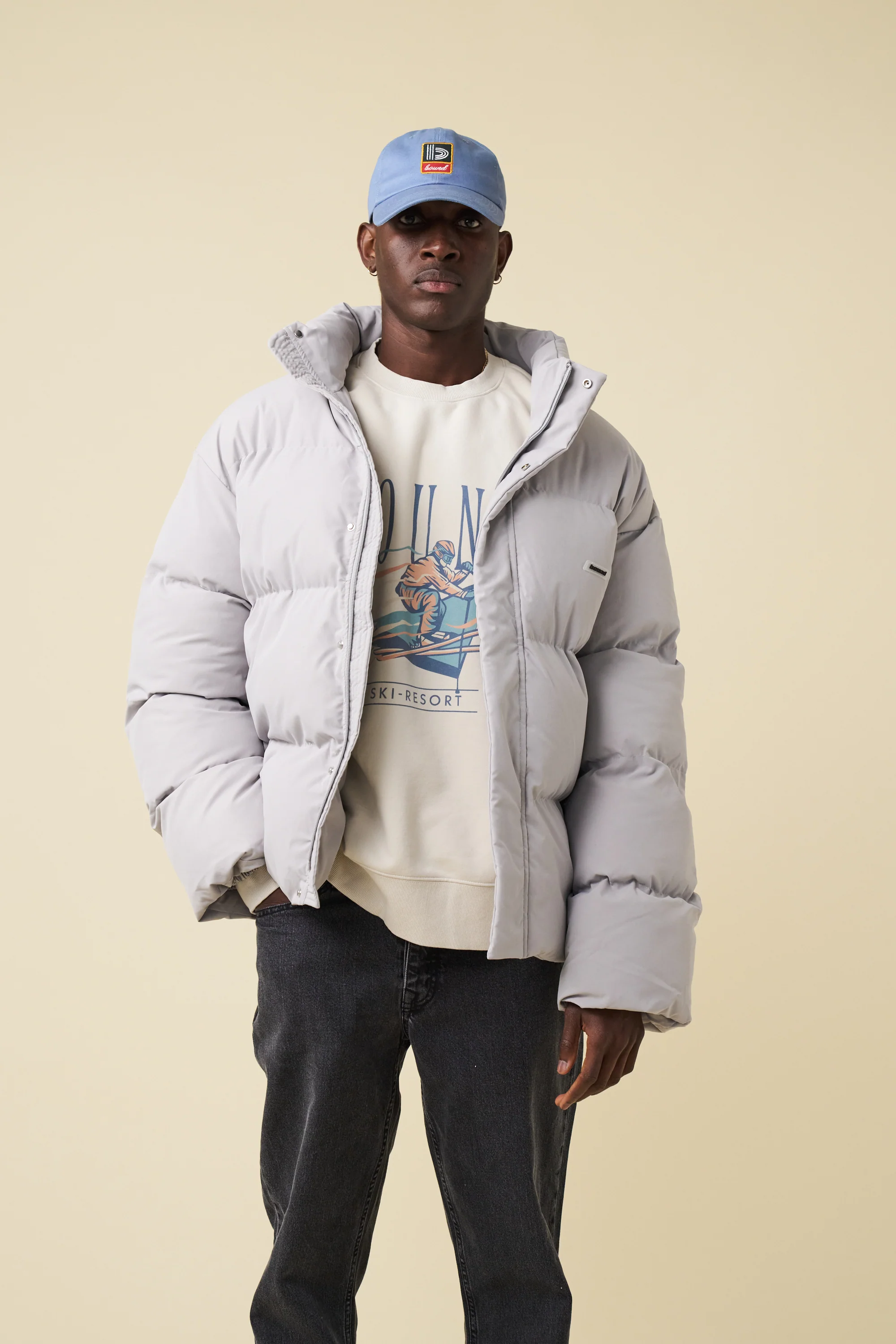 ALPINE RETRO WASHED SWEATER - CREAM - Image 6