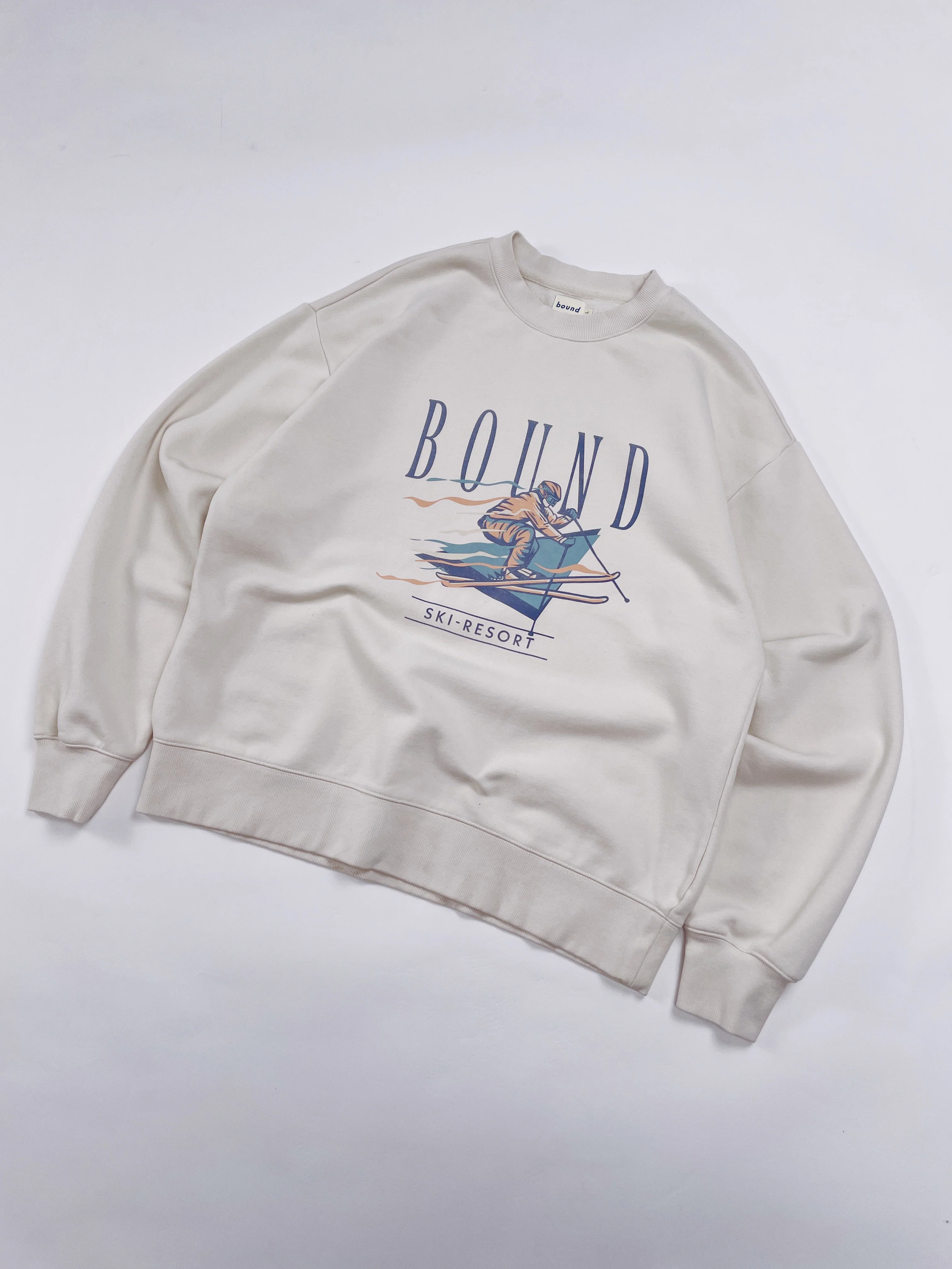 ALPINE RETRO WASHED SWEATER - CREAM - Image 8