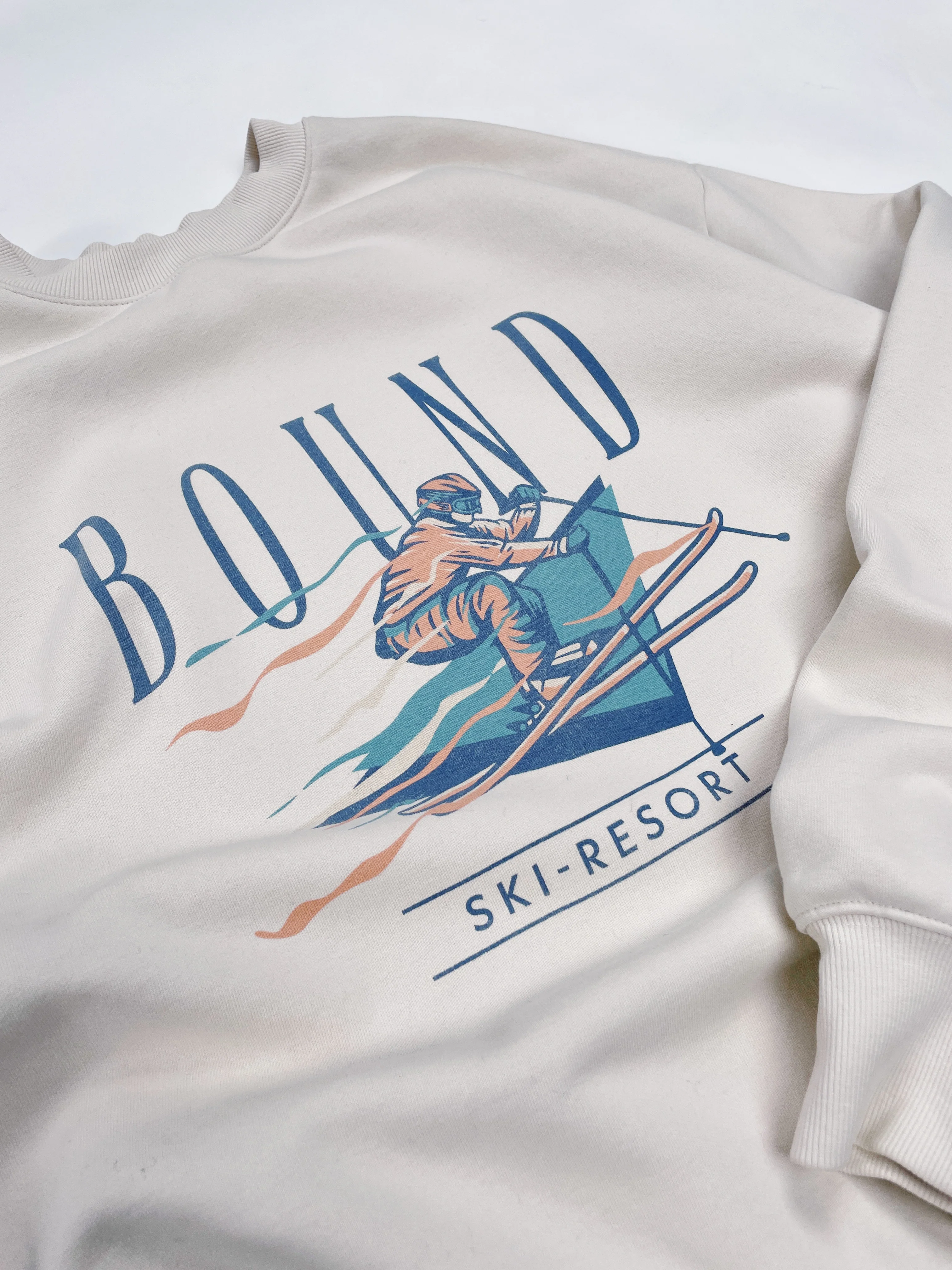 ALPINE RETRO WASHED SWEATER - CREAM - Image 9