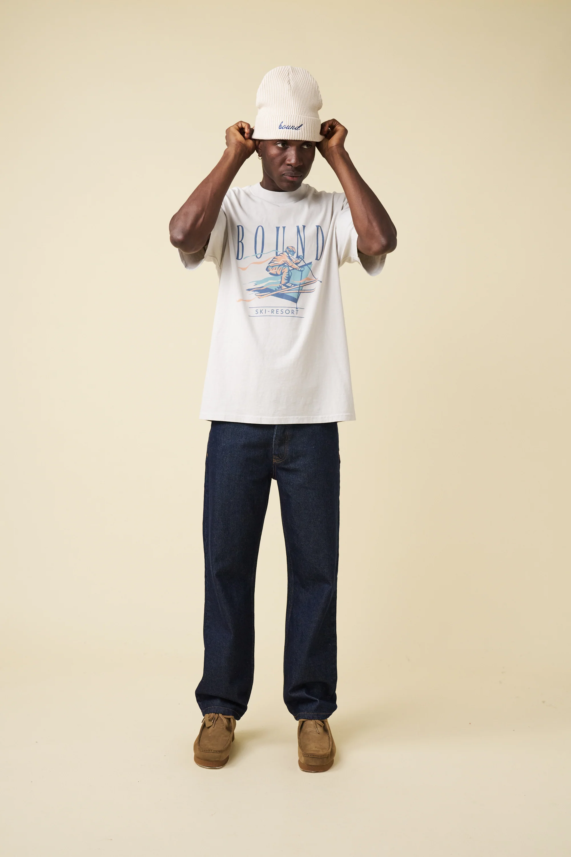 ALPINE RETRO WASHED TEE - STONE - Image 3