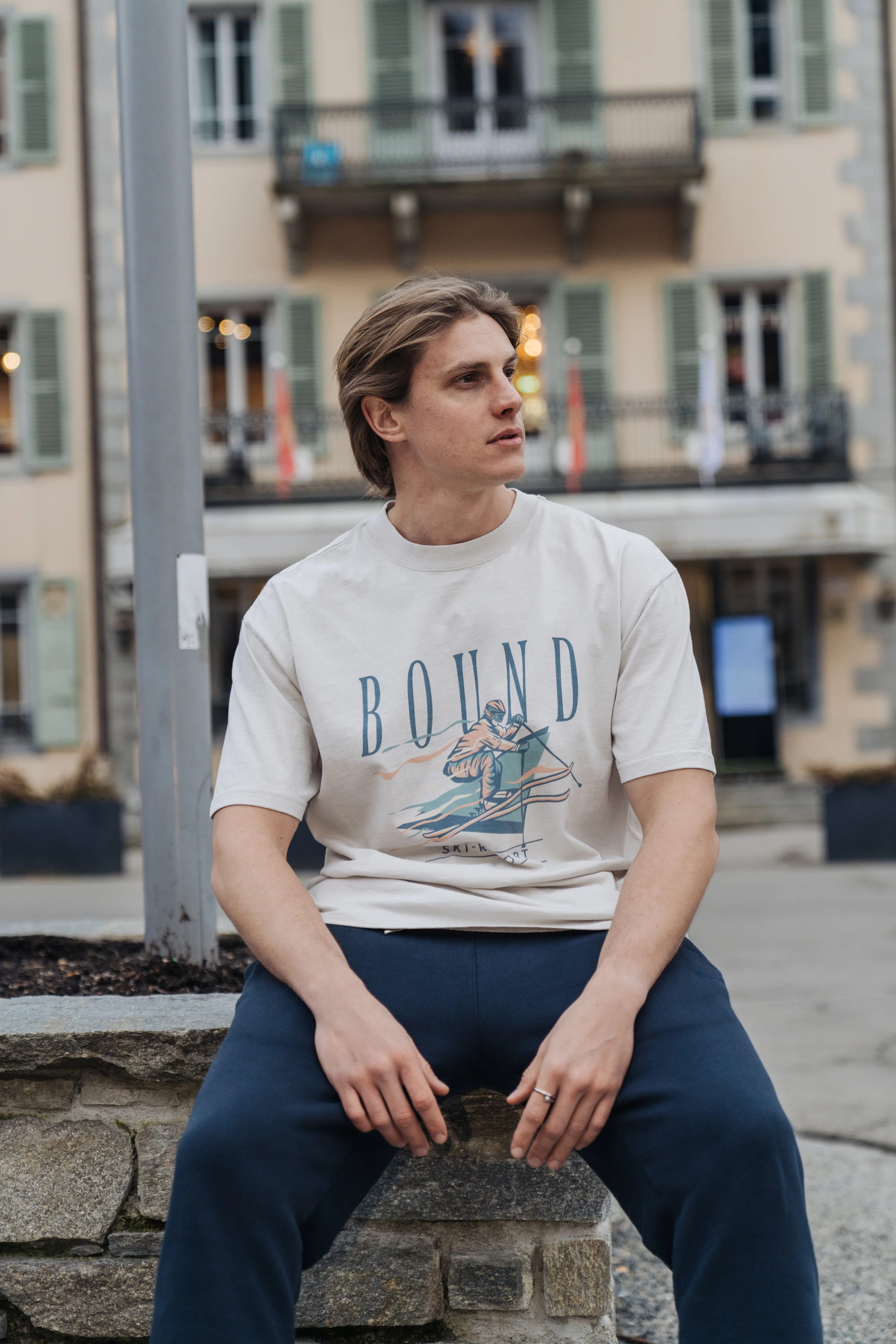 ALPINE RETRO WASHED TEE - STONE - Image 6