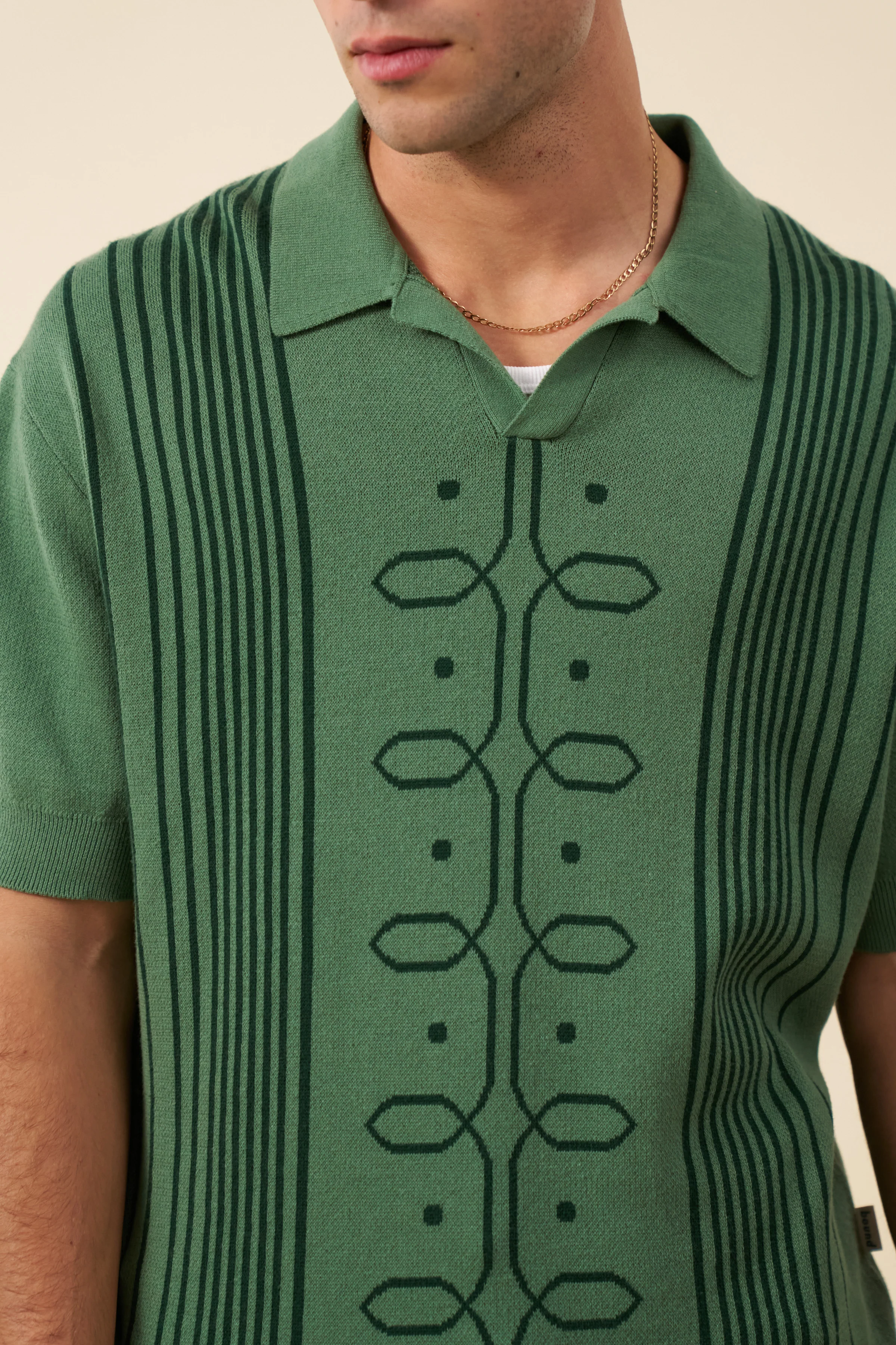 ANDREAS KNIT POLO - HUNTER GREEN - Image 5
