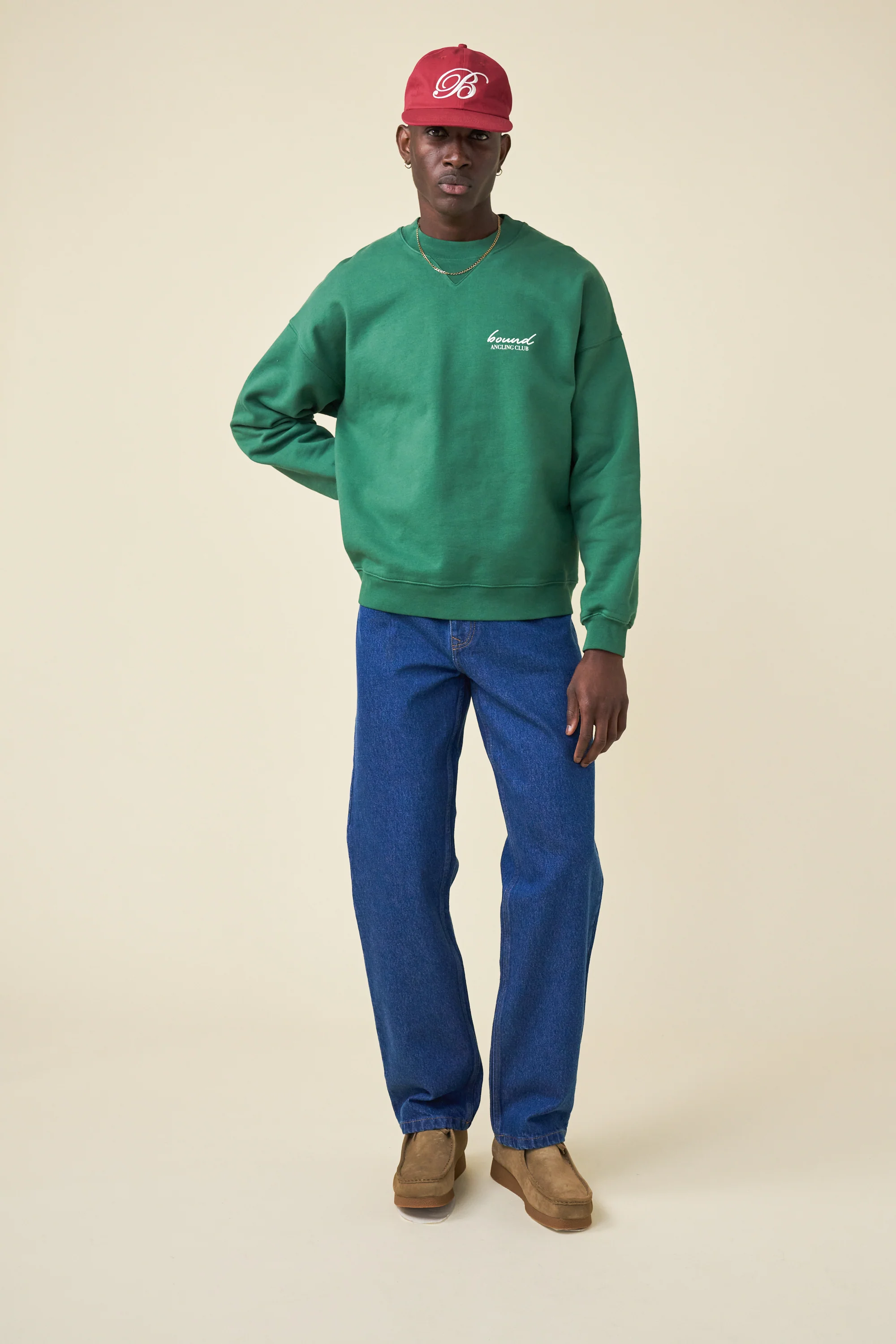 ANGLING CLUB SWEATER - MID GREEN - Image 4