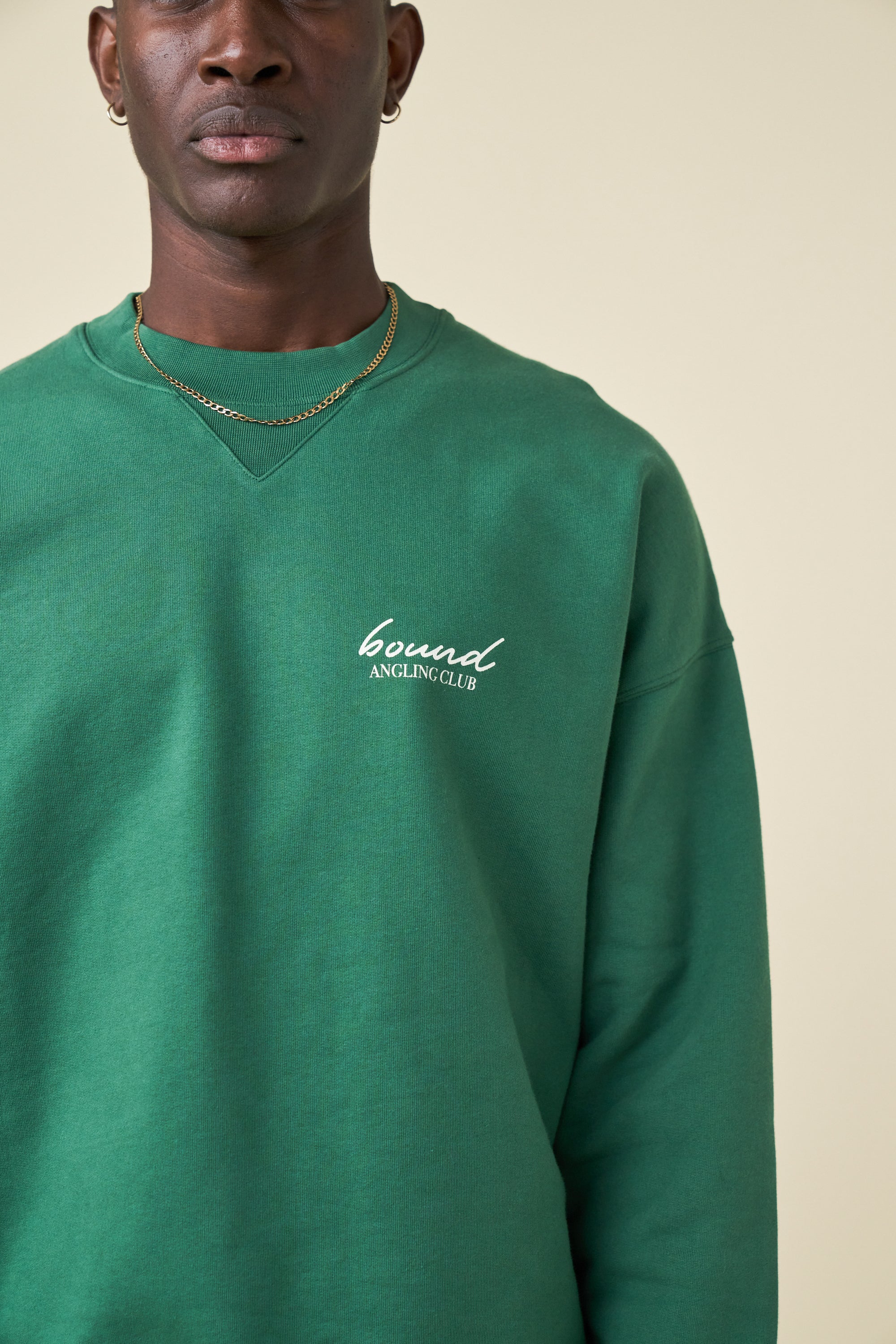 ANGLING CLUB SWEATER - MID GREEN - Image 5