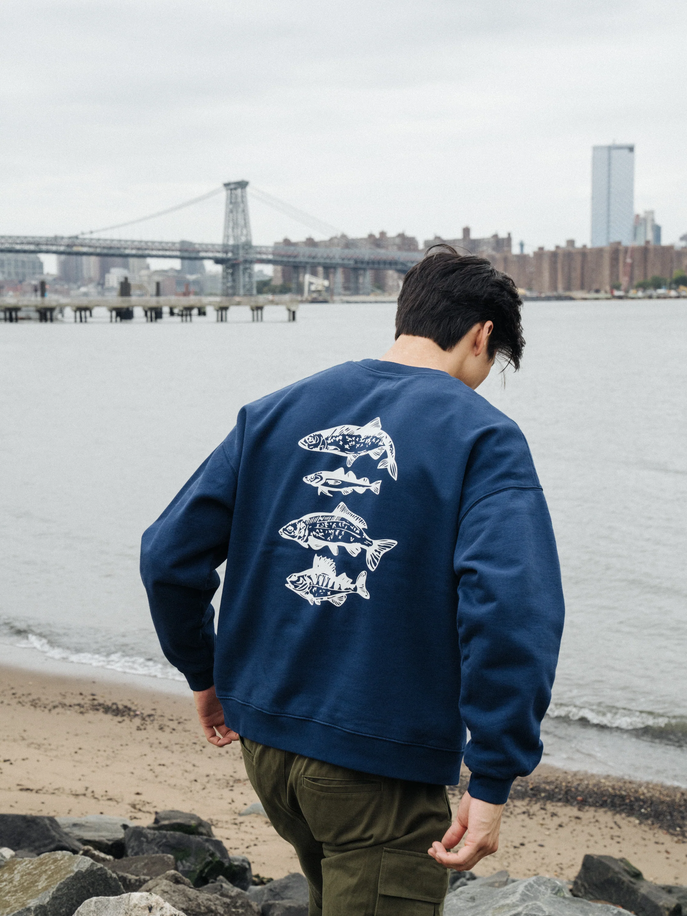 ANGLING CLUB SWEATER - NAVY - Image 3