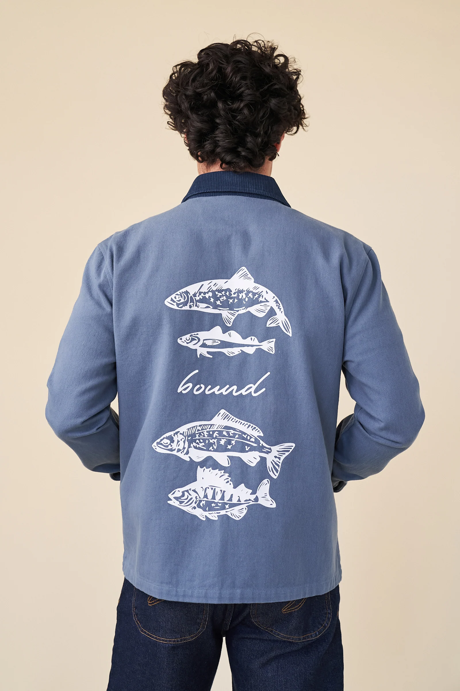 ANGLING CLUB WORKWEAR CANVAS JACKET - BLUE - Image 2