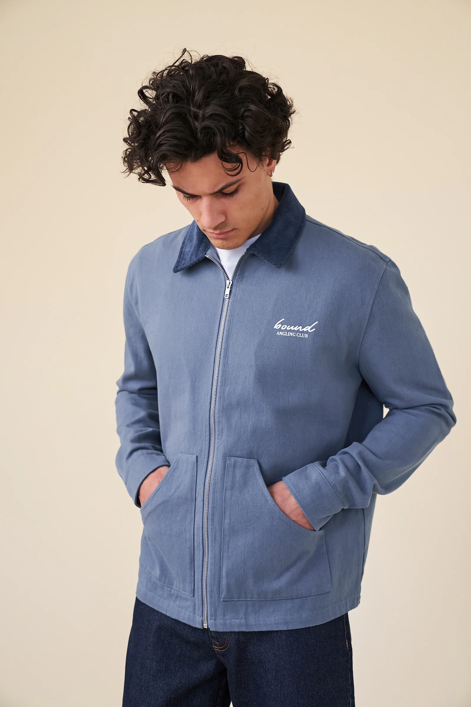 ANGLING CLUB WORKWEAR CANVAS JACKET - BLUE - Image 3