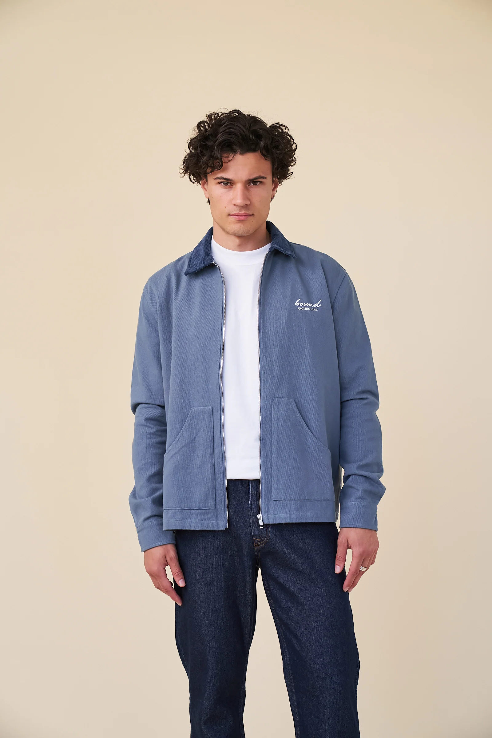 ANGLING CLUB WORKWEAR CANVAS JACKET - BLUE - Image 6