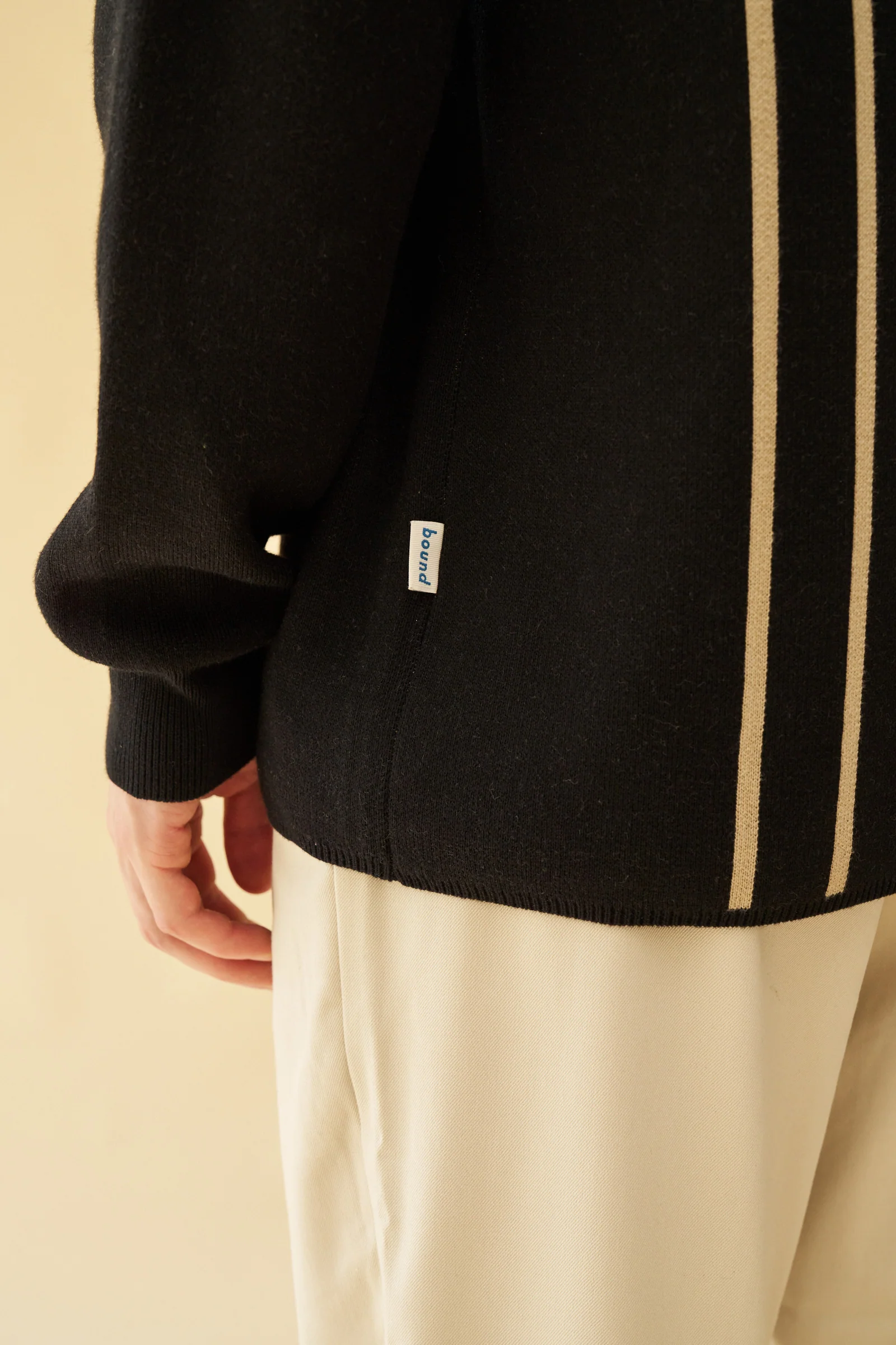 APRILE LS KNIT POLO - BLACK - Image 5