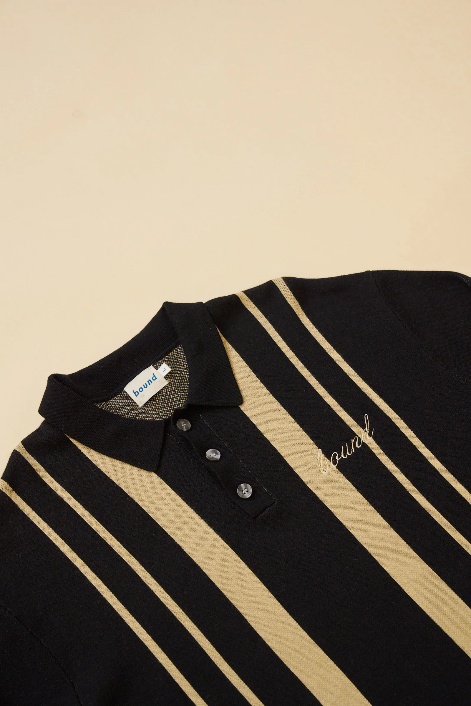 APRILE LS KNIT POLO - BLACK - Image 8