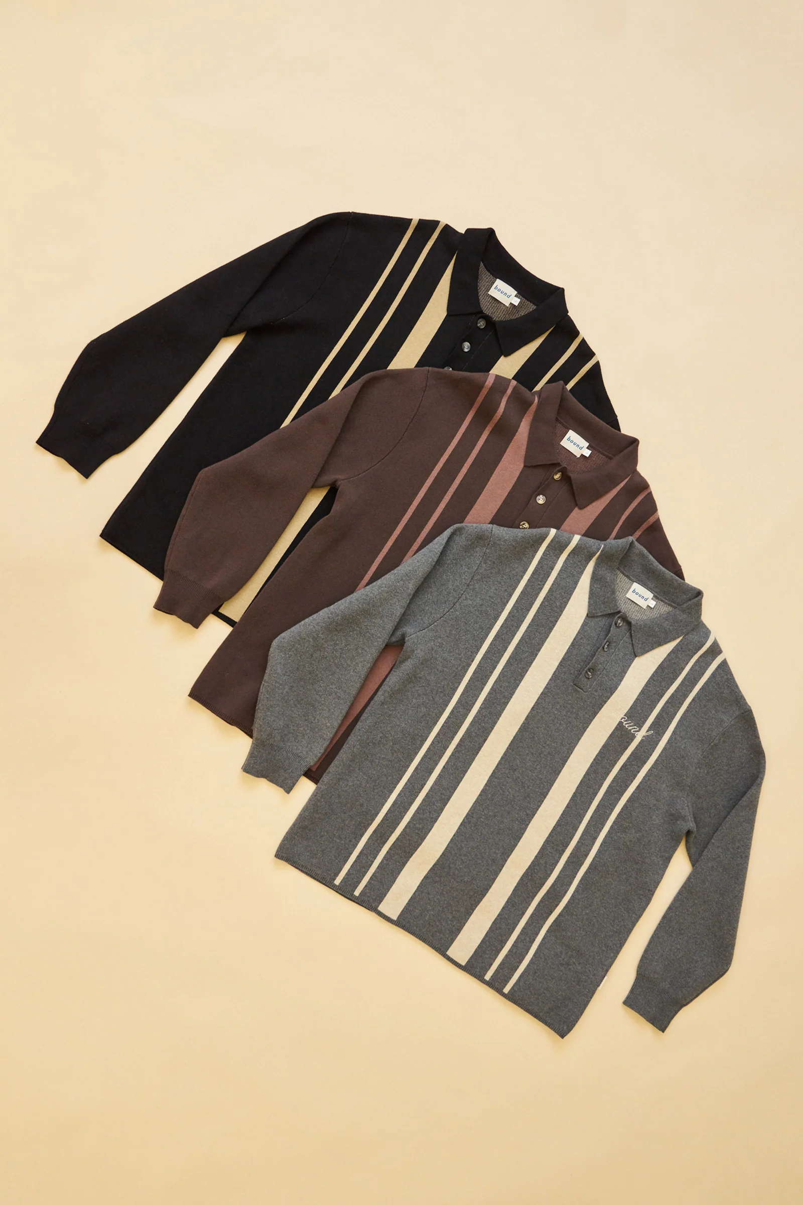 APRILE LS KNIT POLO - BROWN - Image 11