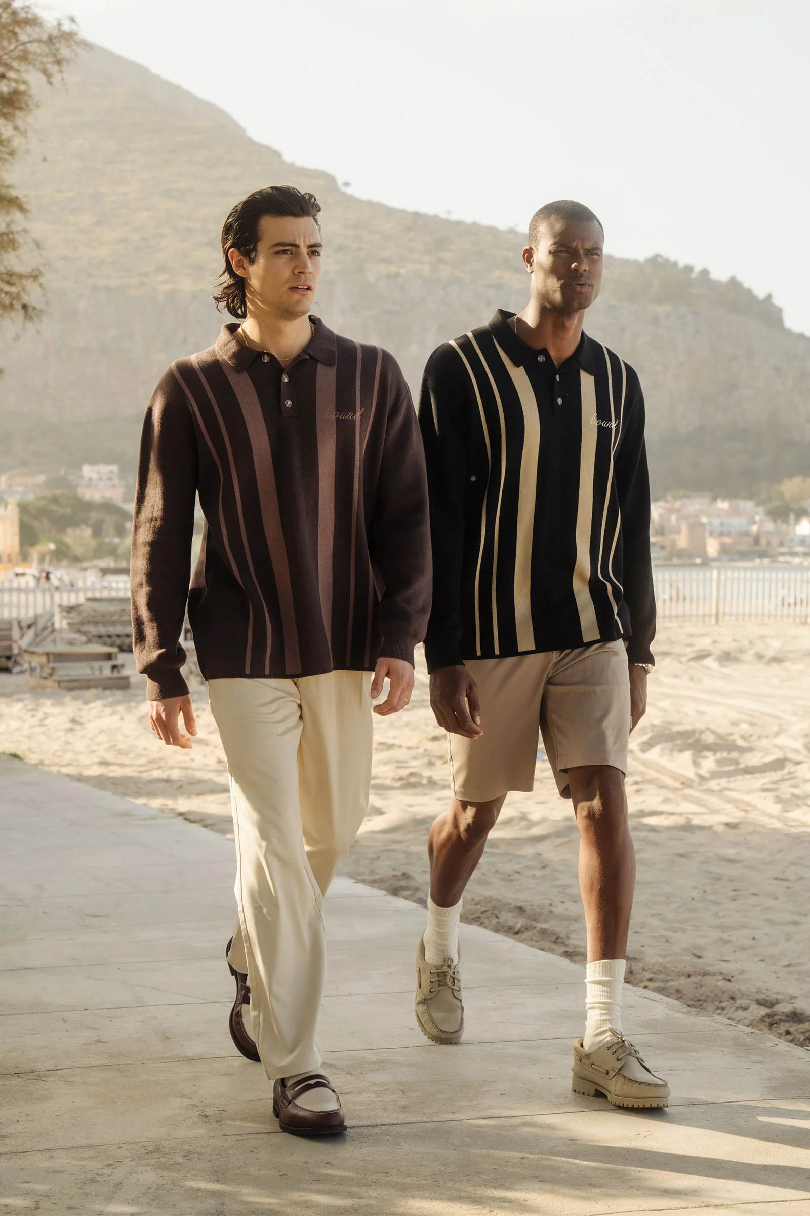 APRILE LS KNIT POLO - BROWN - Image 8