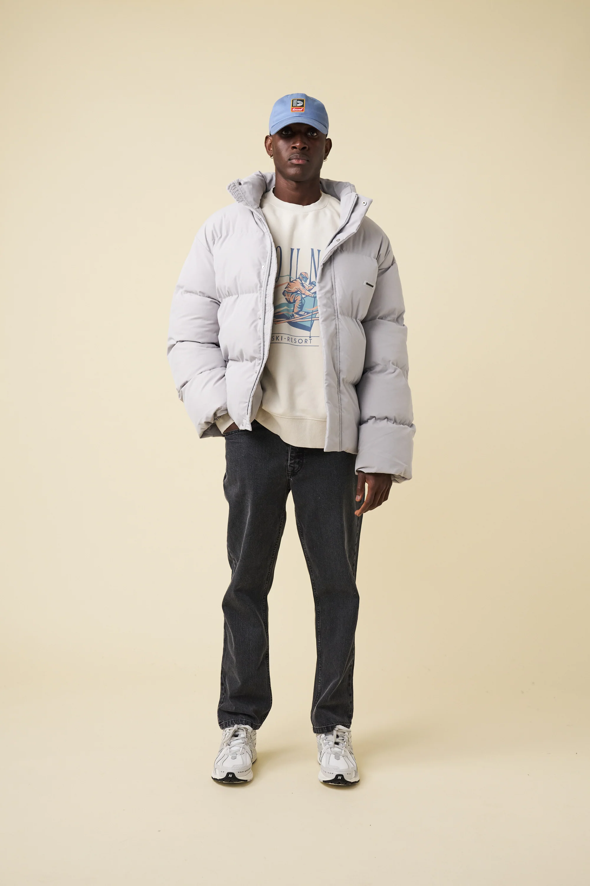 ARCTIC PADDED PUFFER COAT - DOVE GREY - Image 3