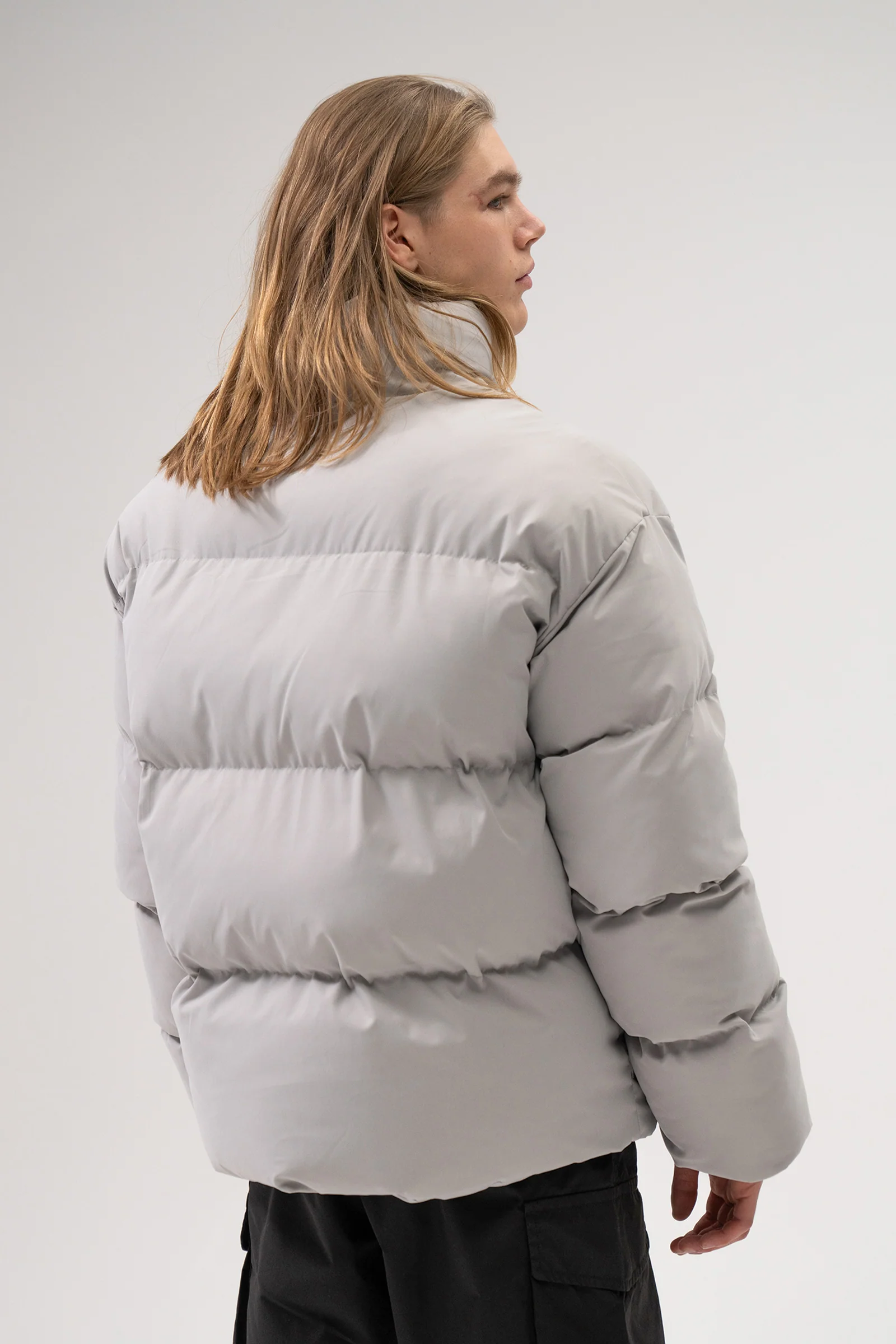 ARCTIC PADDED PUFFER COAT - DOVE GREY - Image 5