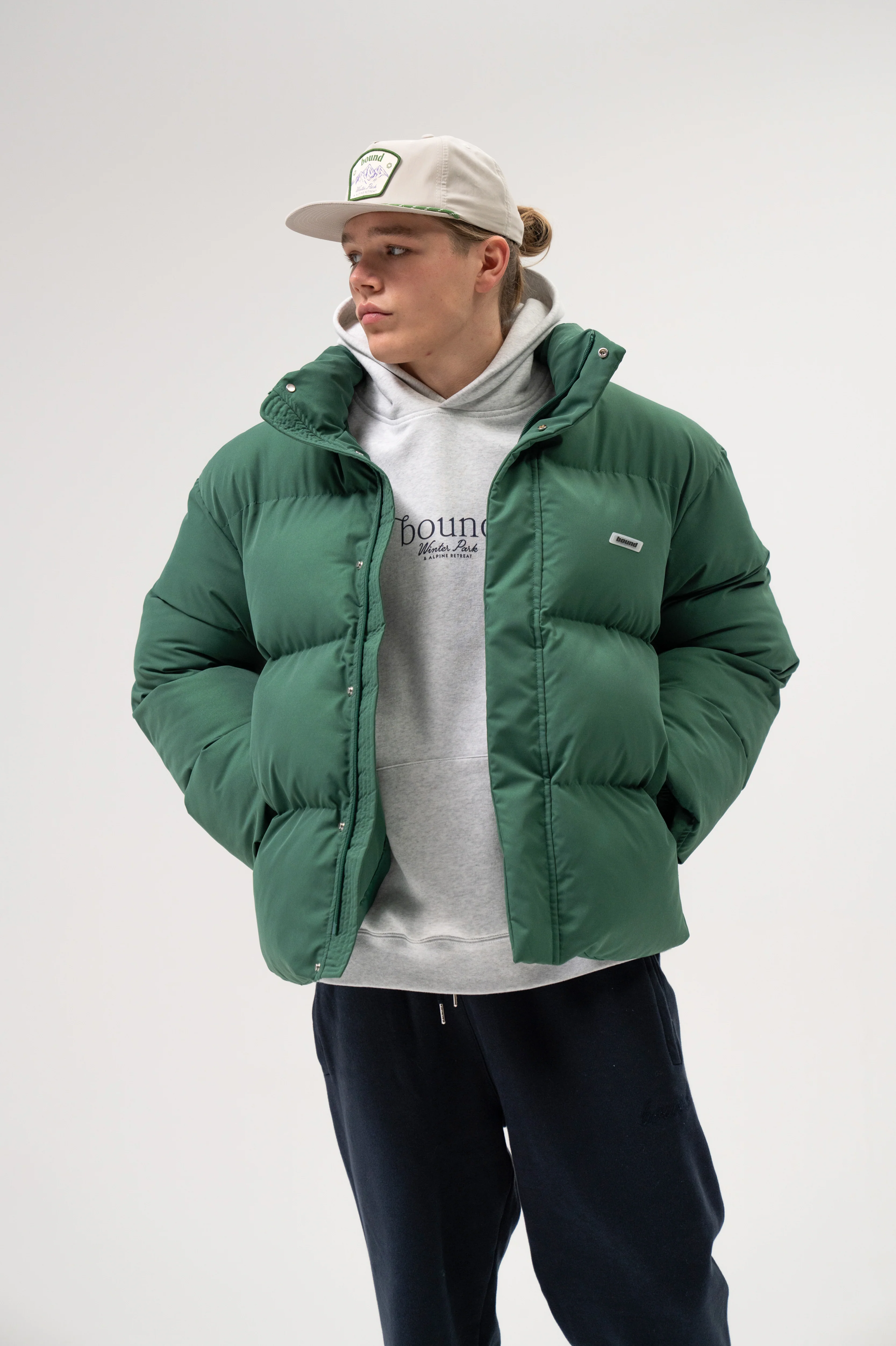 ARCTIC PADDED PUFFER COAT - HUNTER GREEN - Image 6