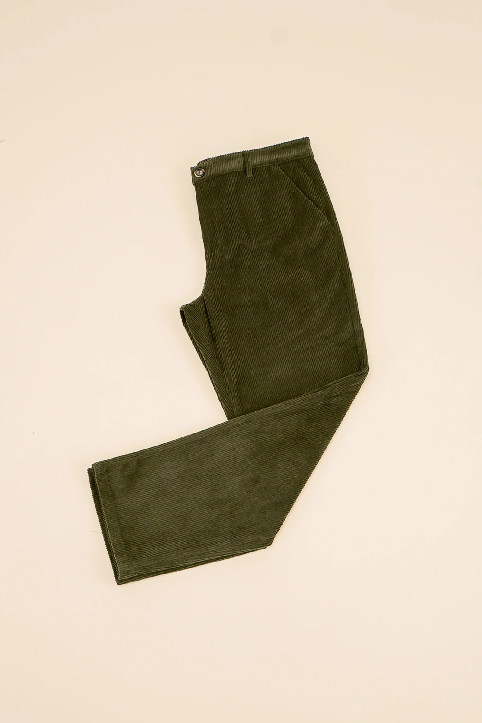 ARMY GREEN CORDUROY TROUSERS - Image 7
