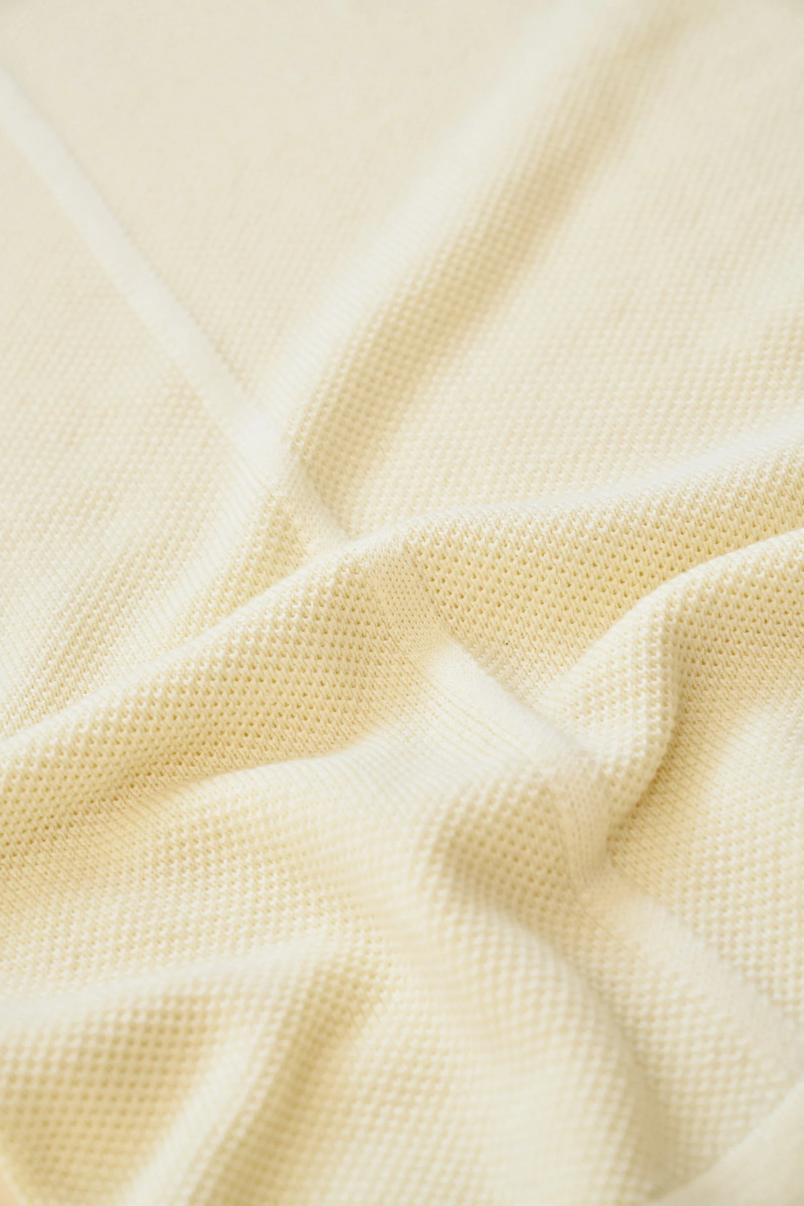 ARTHUR 1/4 ZIP WAFFLE KNIT POLO - ECRU - Image 8