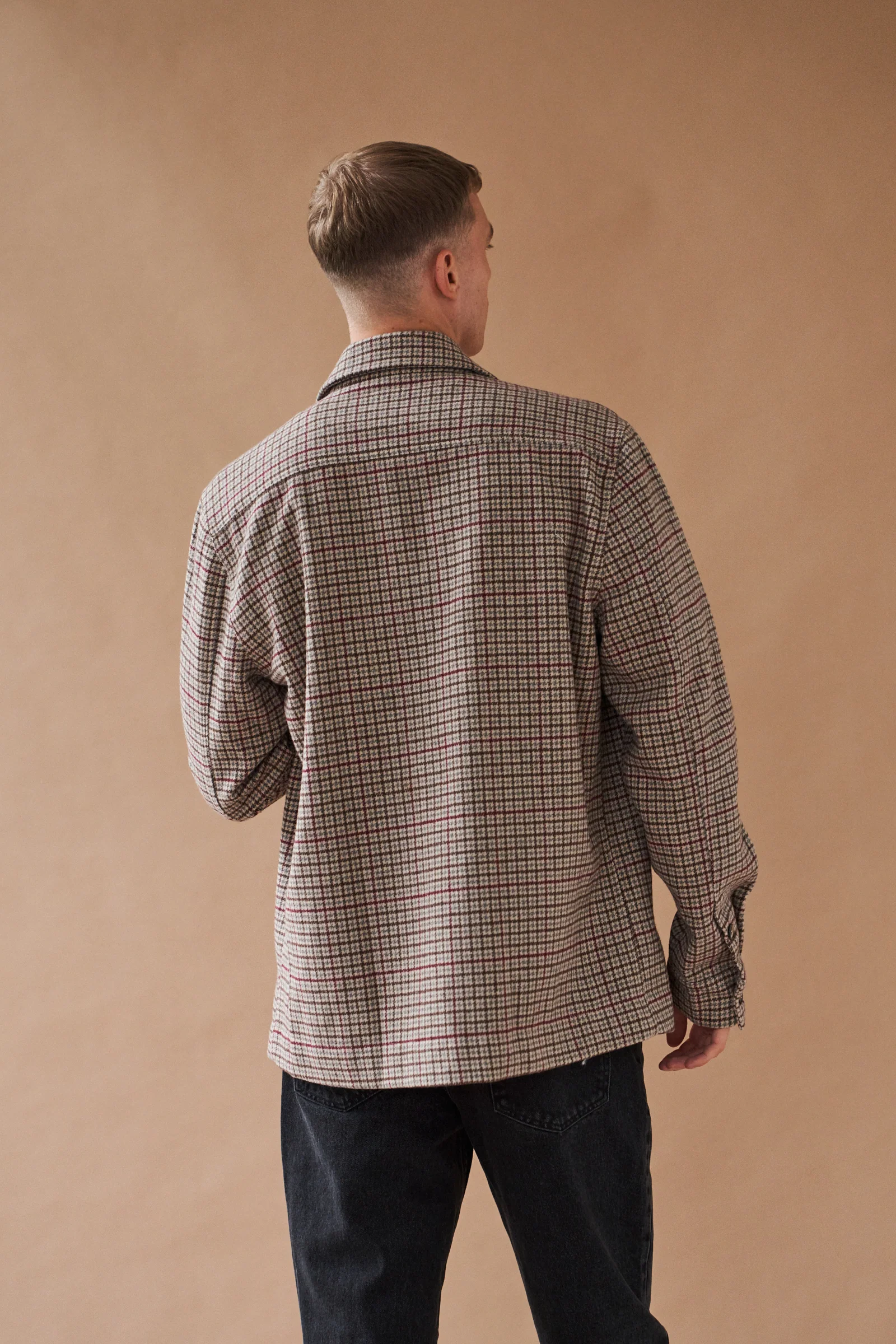 AXEL WOOL DOGTOOTH COACH JACKET - Image 4