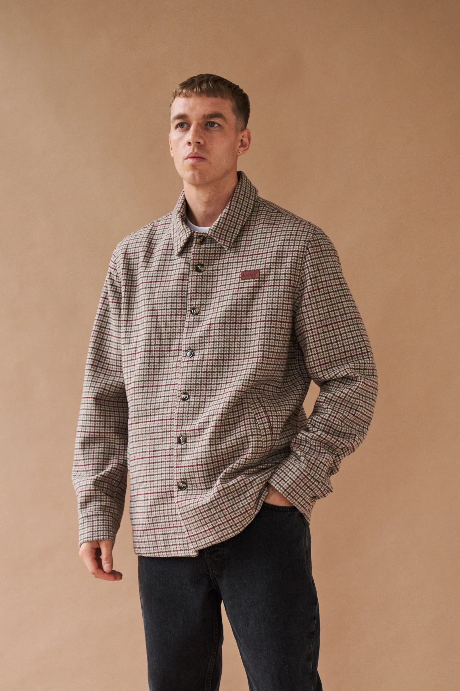 AXEL WOOL DOGTOOTH COACH JACKET - Image 5
