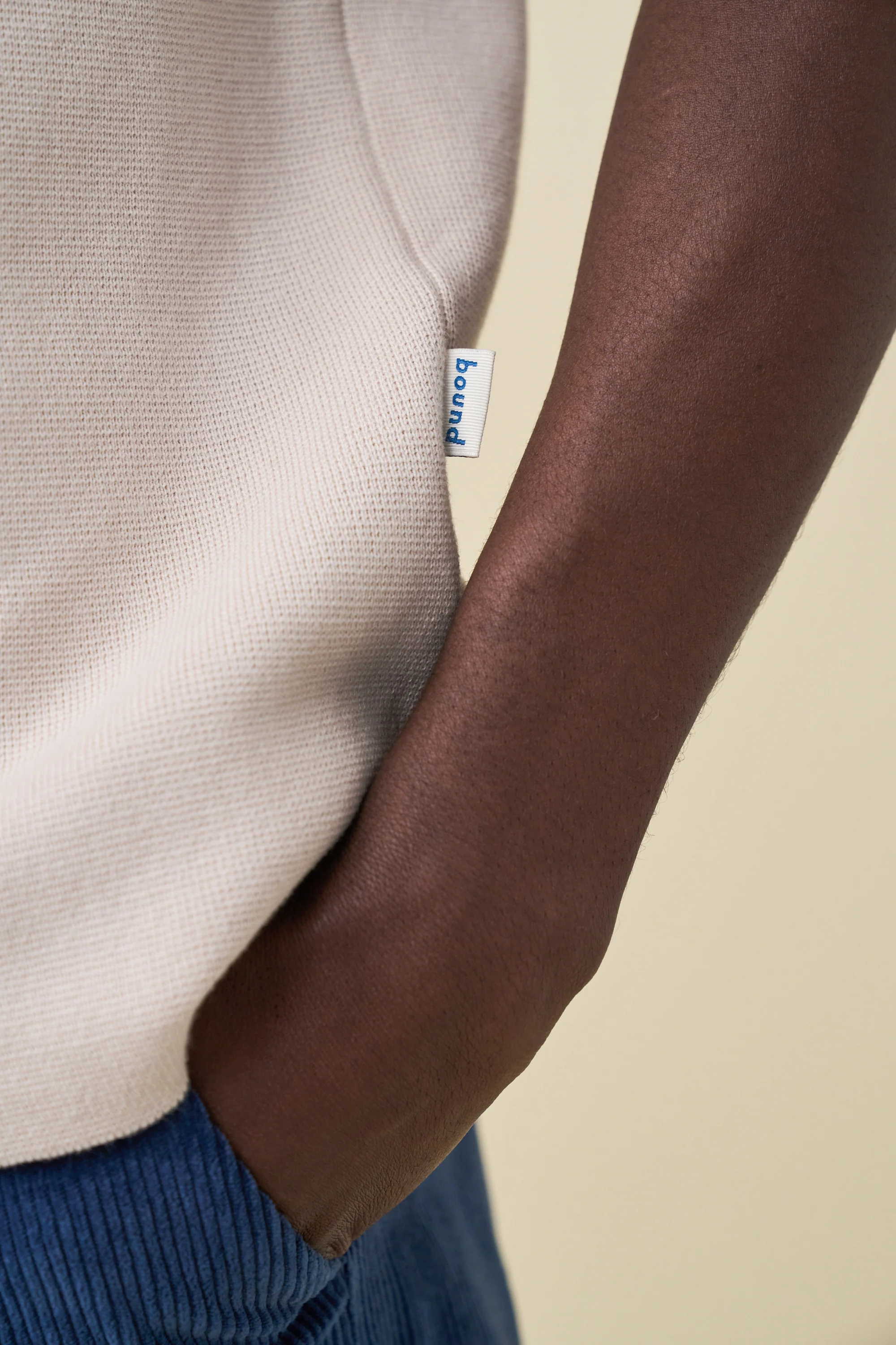 AZTEC CROPPED ZIP KNIT POLO - STONE - Image 9