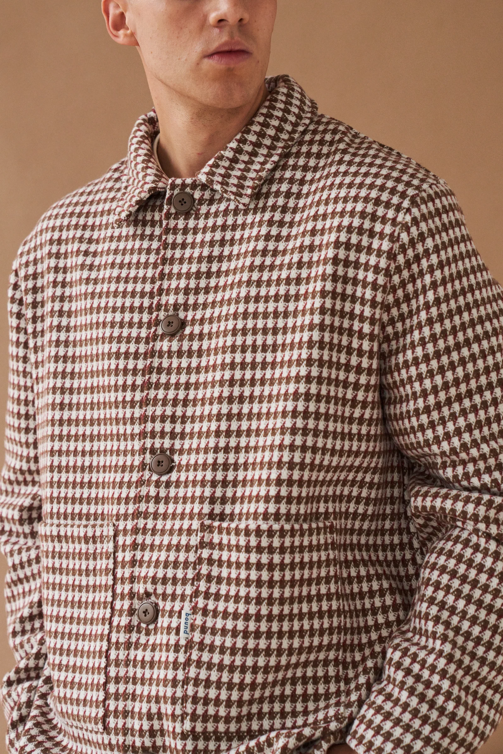 BAILEY WOVEN DOGTOOTH HEAVY OVERSHIRT - Image 3