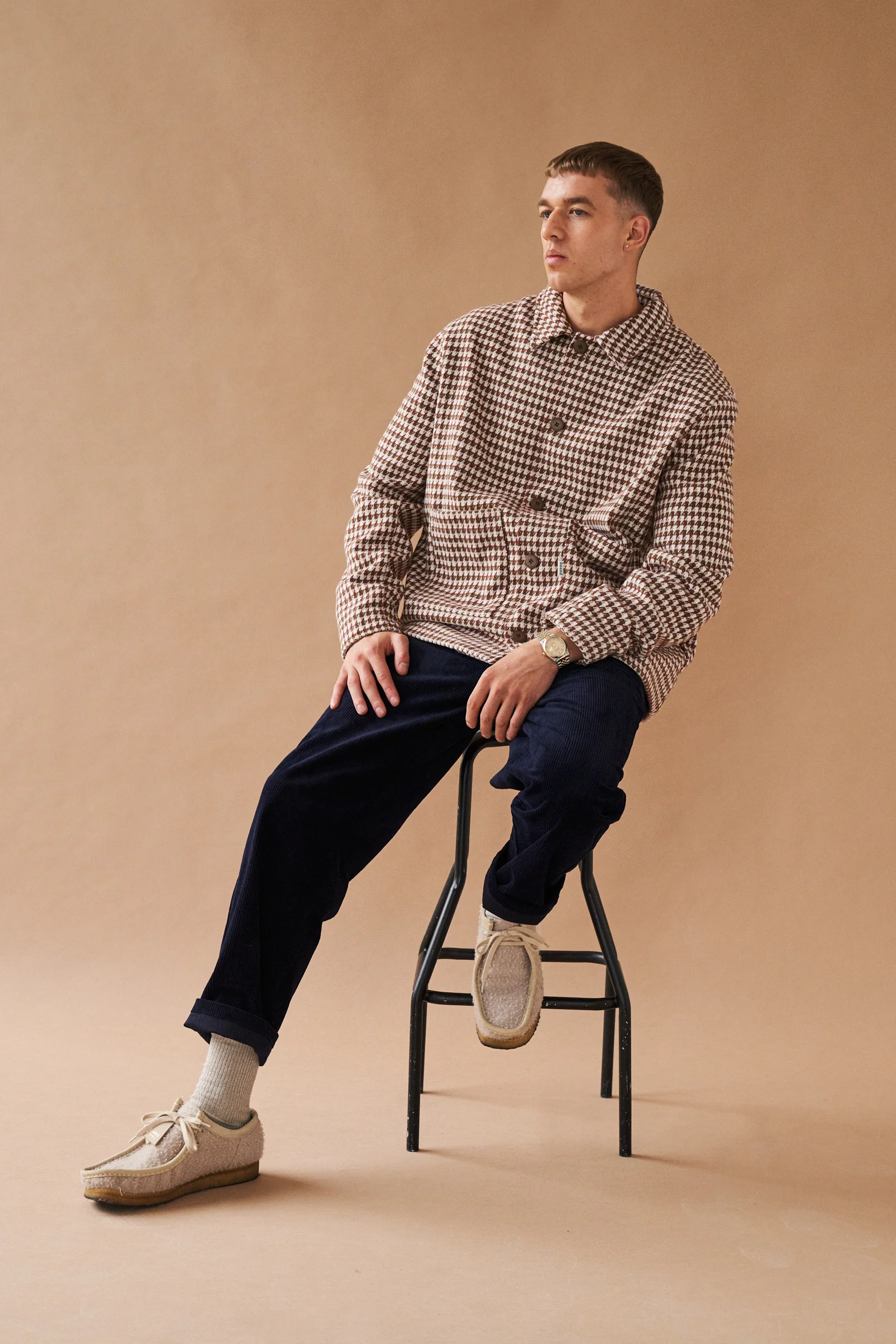 BAILEY WOVEN DOGTOOTH HEAVY OVERSHIRT - Image 6