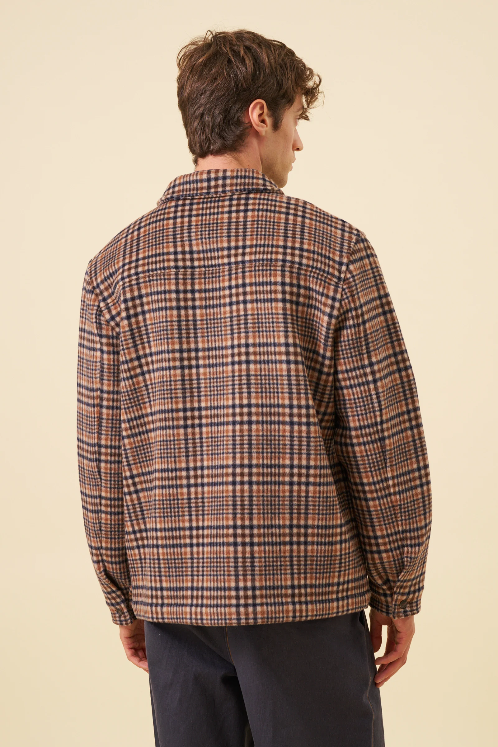 BARTON CHECK WOOL BUTTON JACKET - Image 5