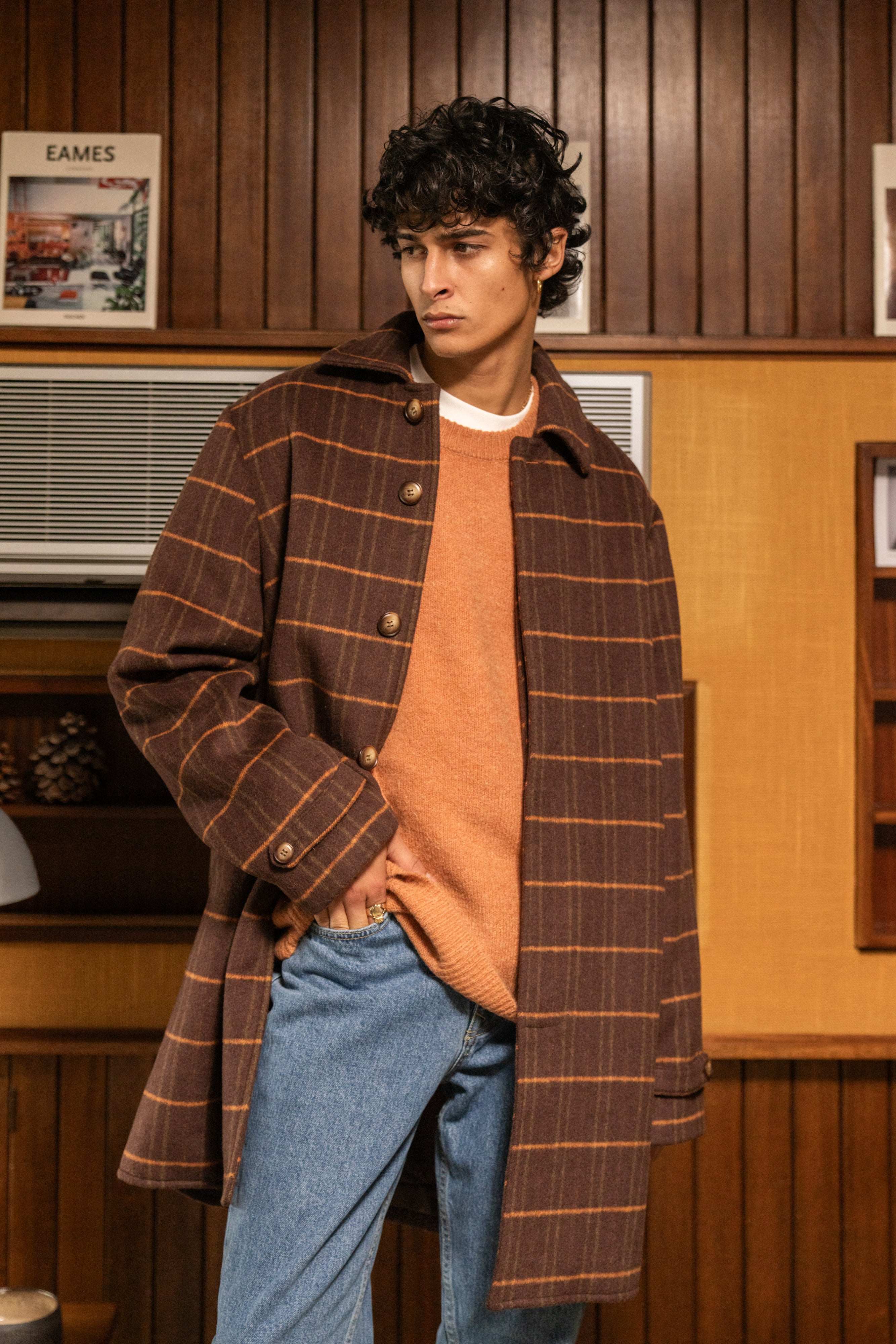BAXTER MOHAIR BLEND SWEATER - RUST - Image 6