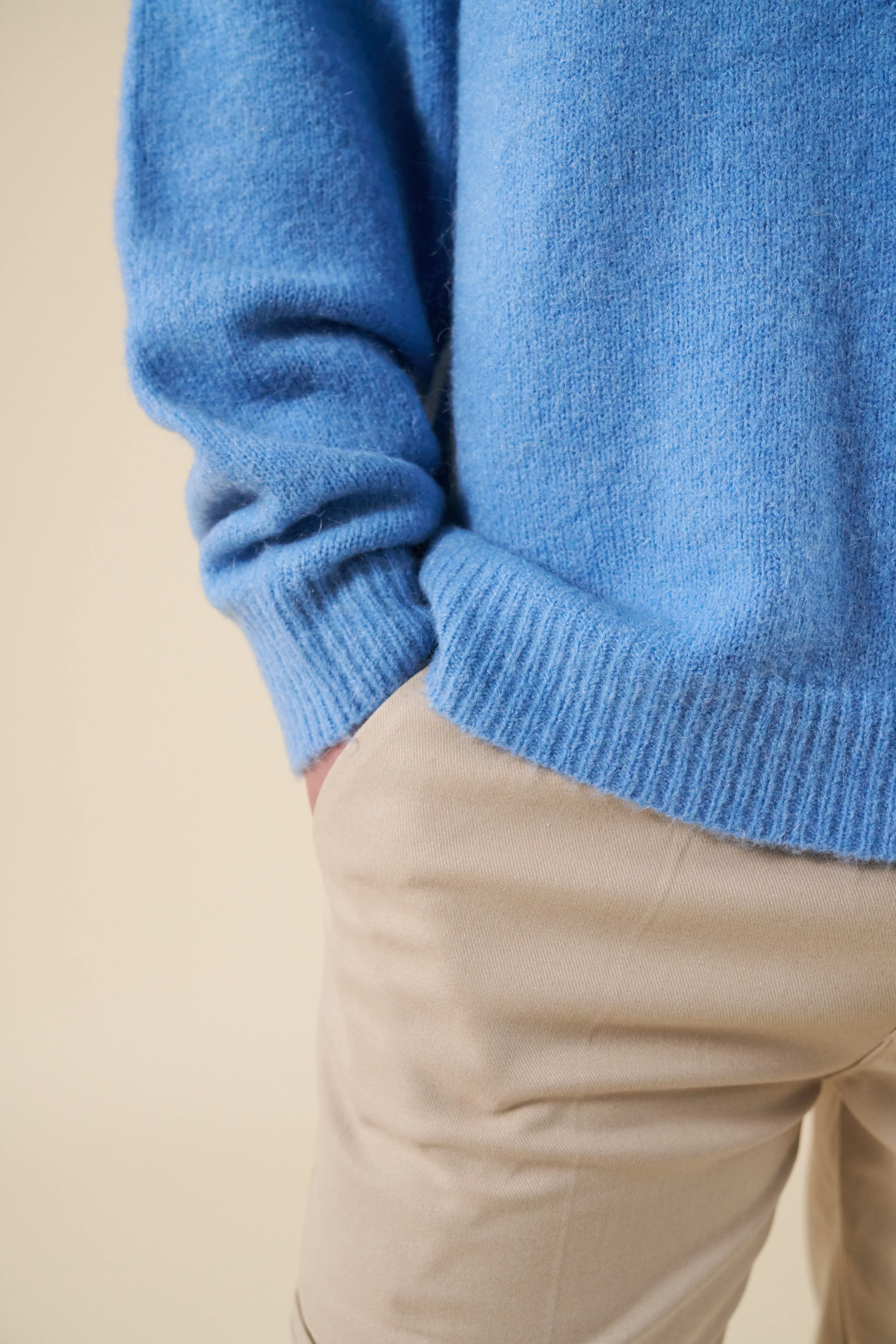 BAXTER MOHAIR BLEND SWEATER - CORNFLOWER BLUE - Image 10