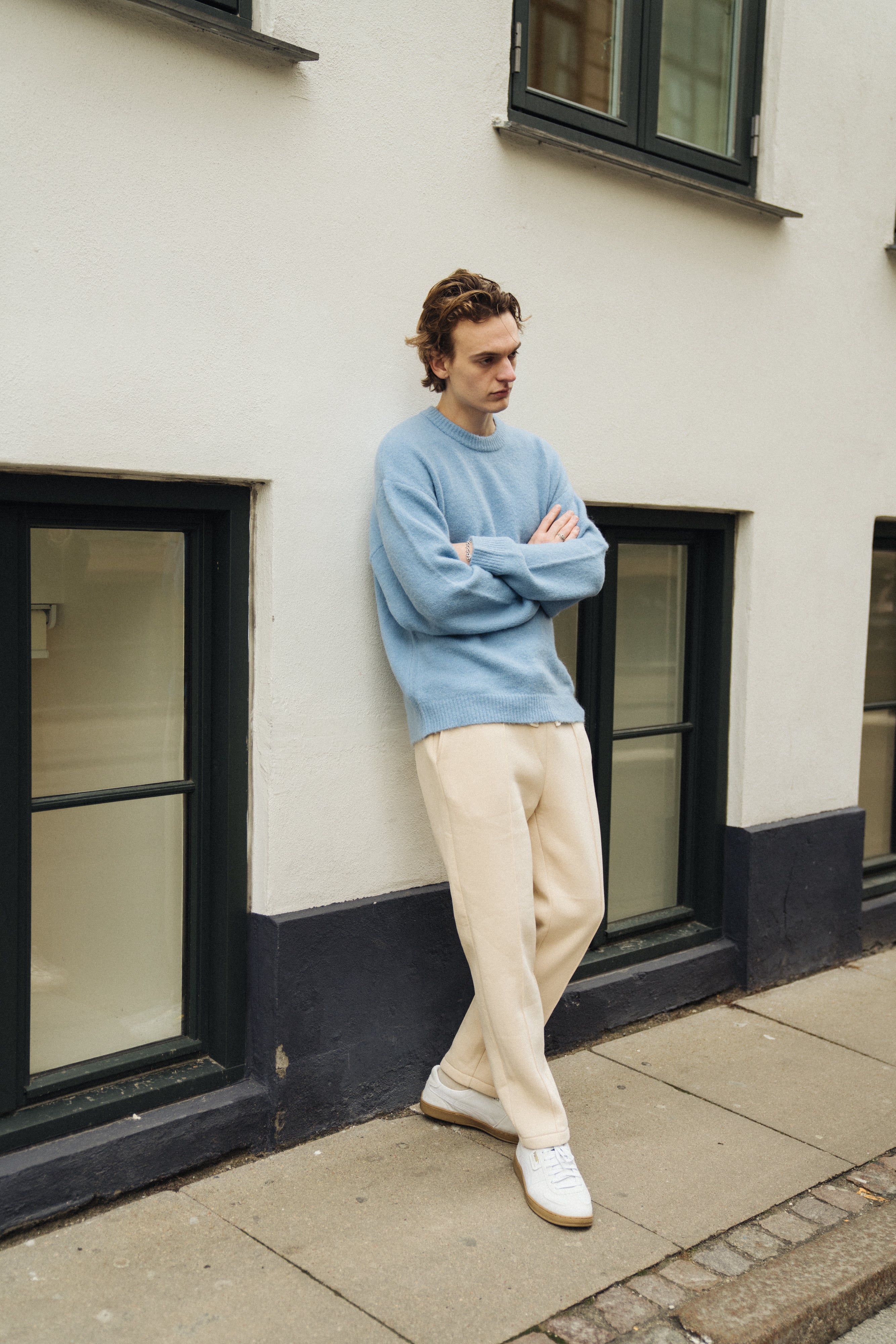 BAXTER MOHAIR BLEND SWEATER - CORNFLOWER BLUE - Image 5