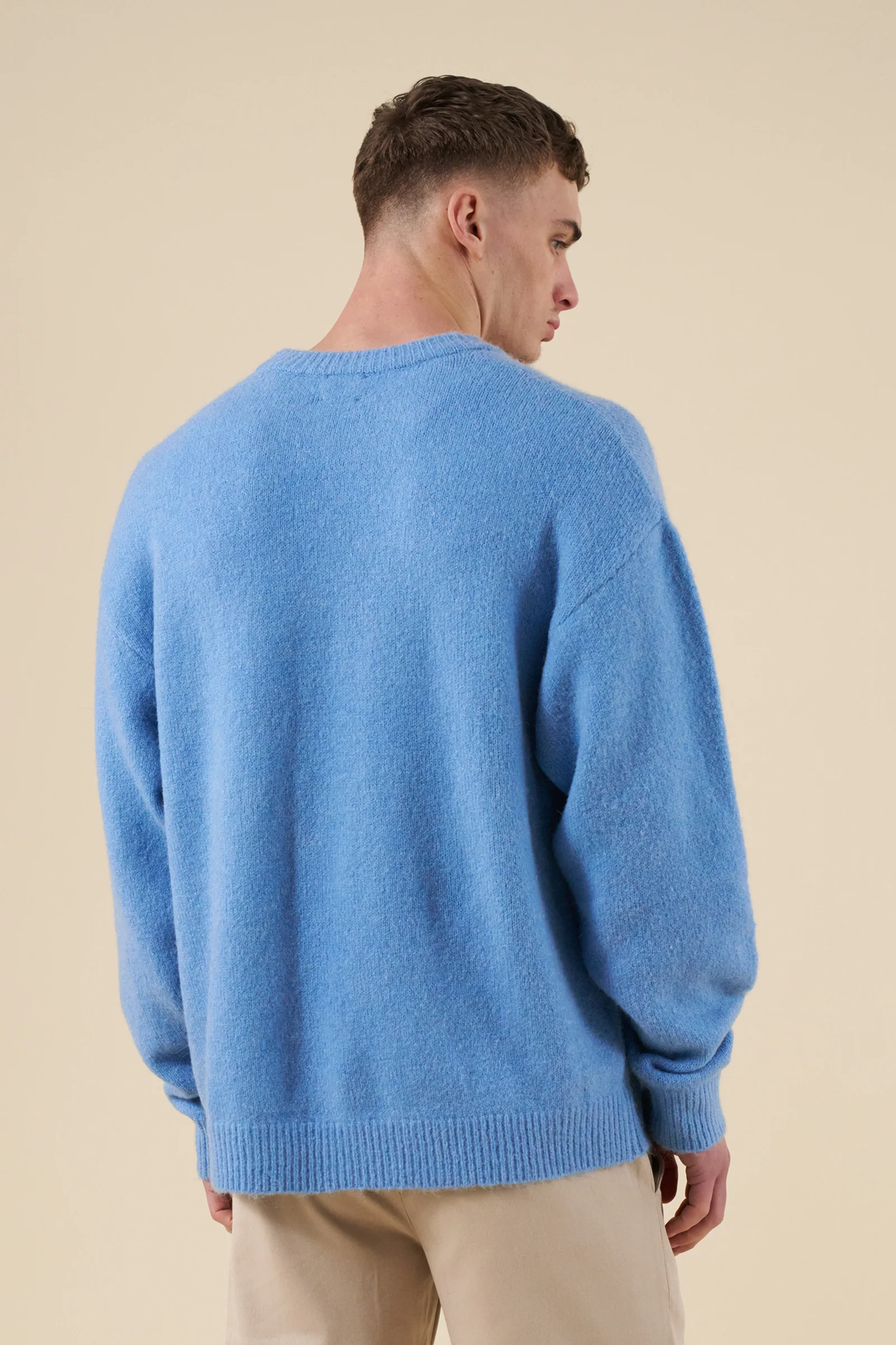 BAXTER MOHAIR BLEND SWEATER - CORNFLOWER BLUE - Image 8
