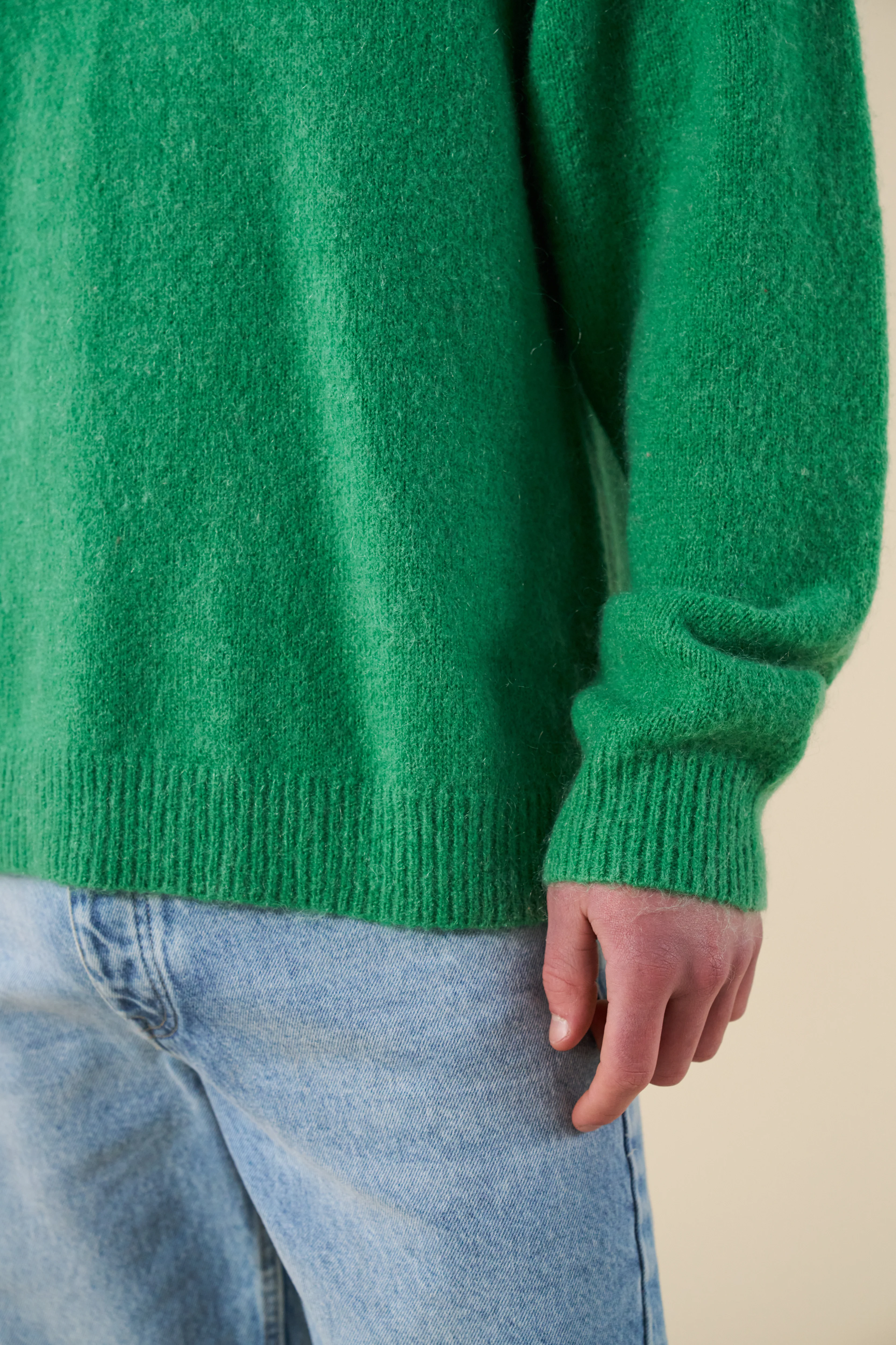 BAXTER MOHAIR BLEND SWEATER - KELLY GREEN - Image 10