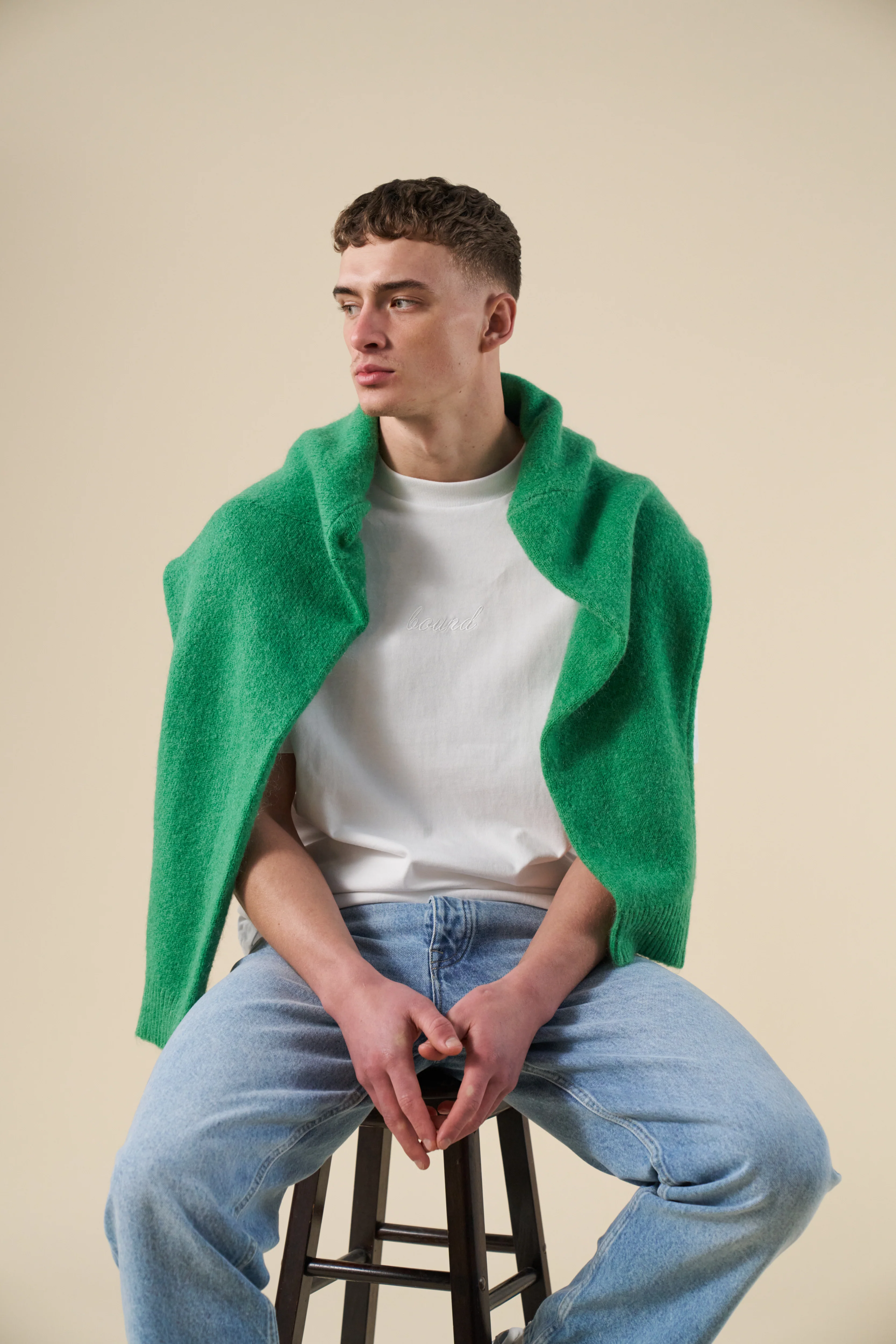 BAXTER MOHAIR BLEND SWEATER - KELLY GREEN - Image 11
