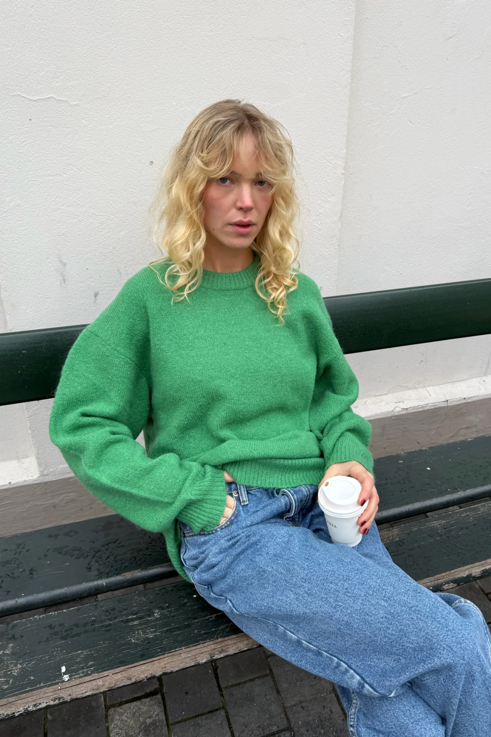 BAXTER MOHAIR BLEND SWEATER - KELLY GREEN - Image 12