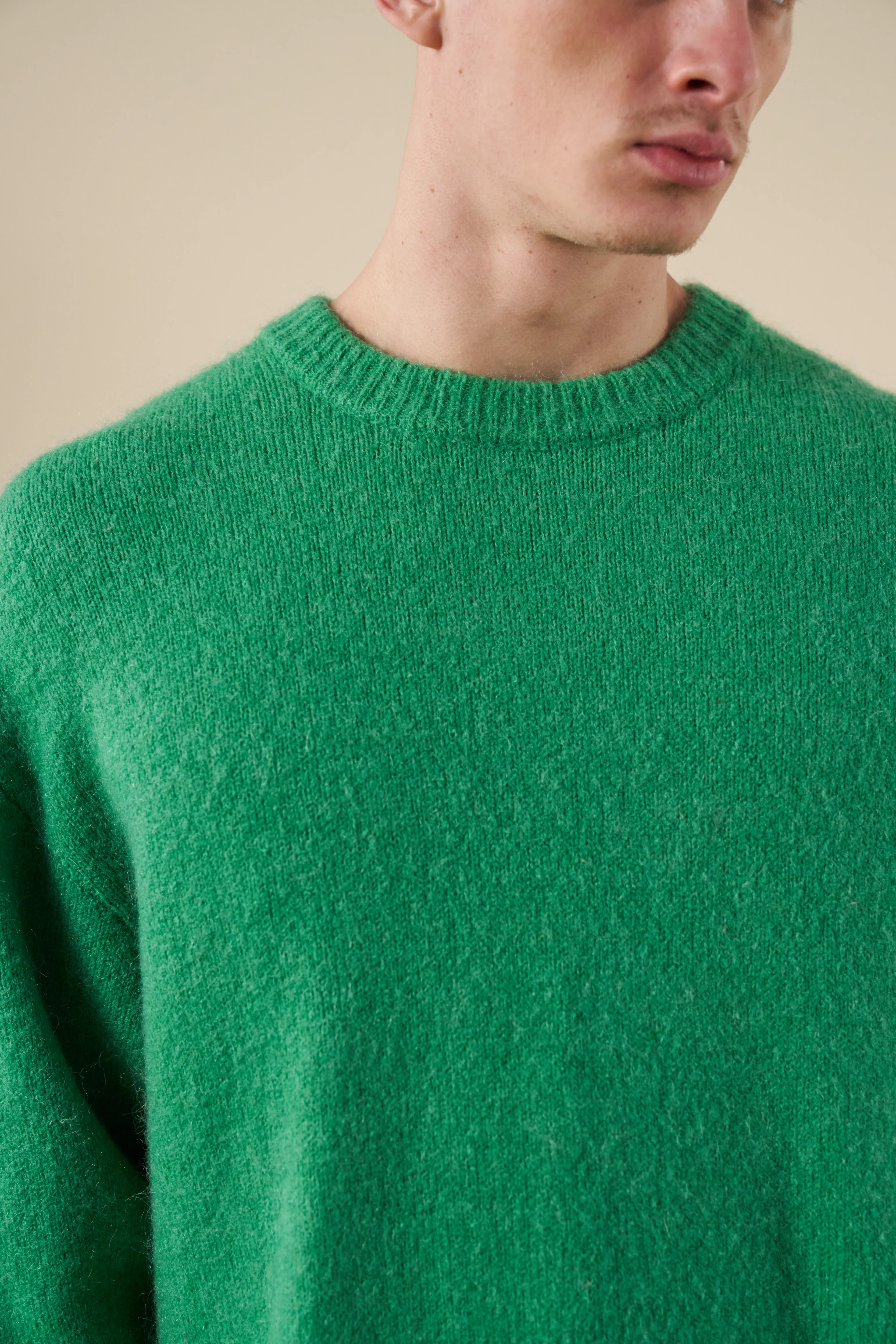 BAXTER MOHAIR BLEND SWEATER - KELLY GREEN - Image 4