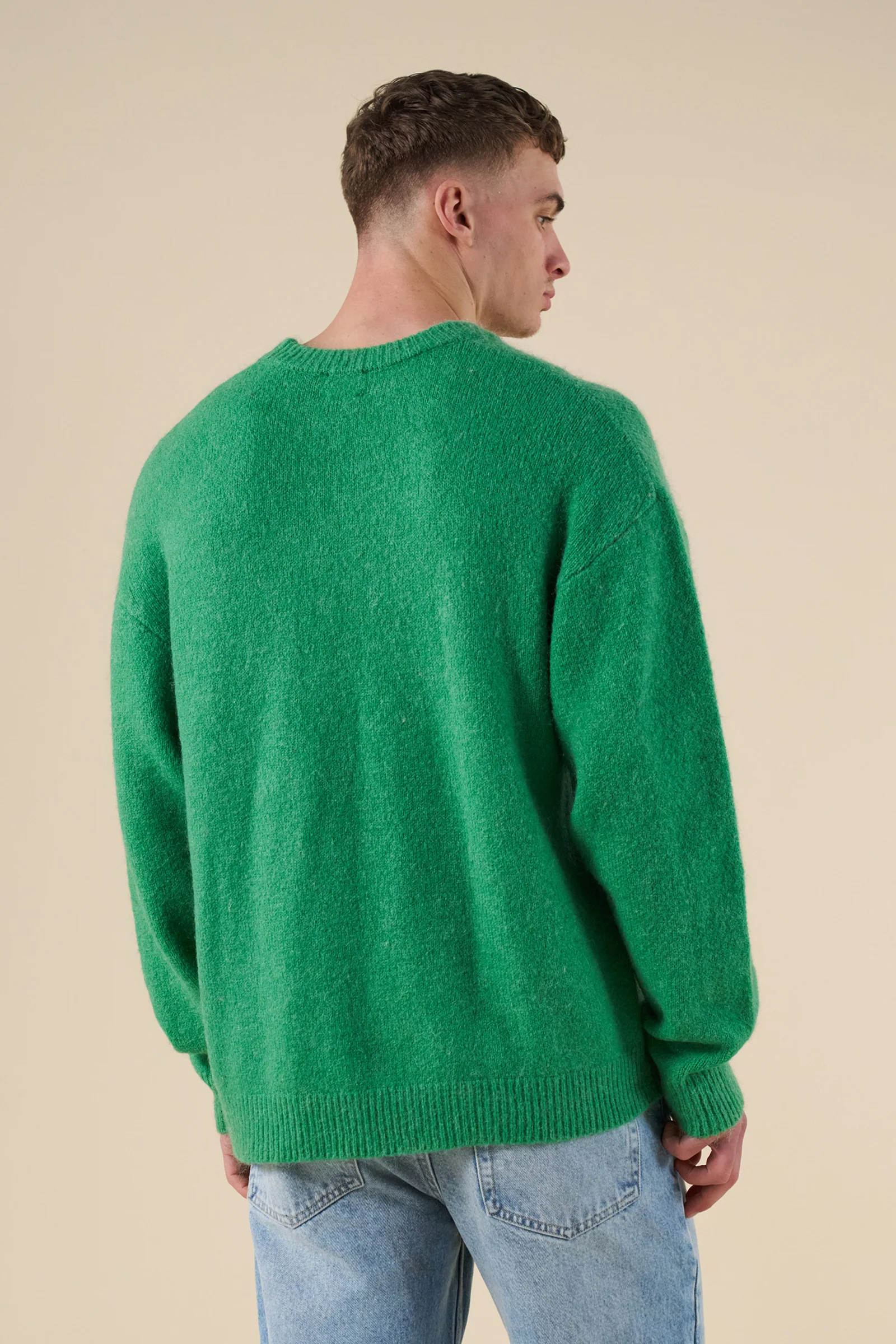 BAXTER MOHAIR BLEND SWEATER - KELLY GREEN - Image 9