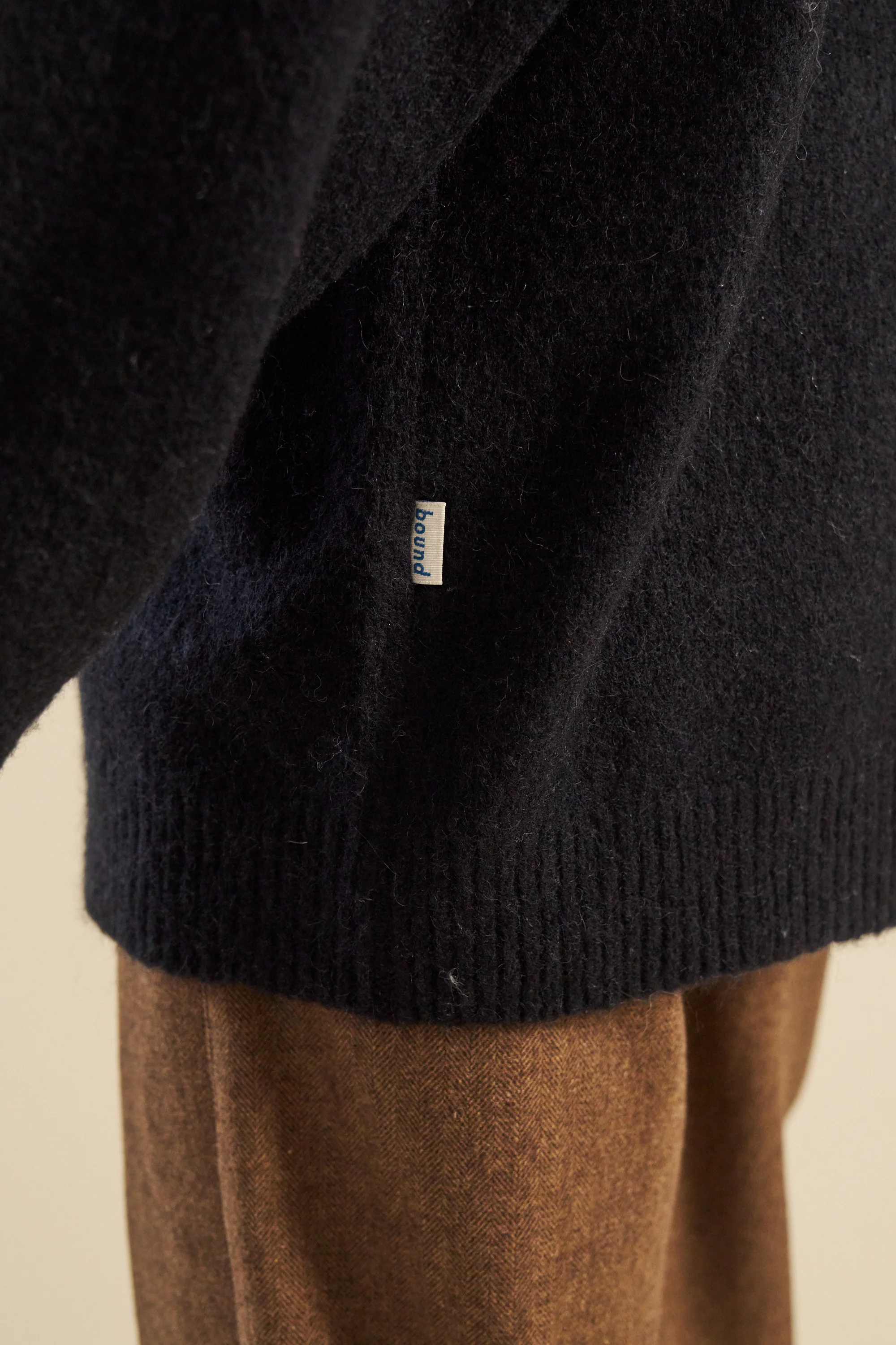 BAXTER MOHAIR BLEND SWEATER - BLACK - Image 4
